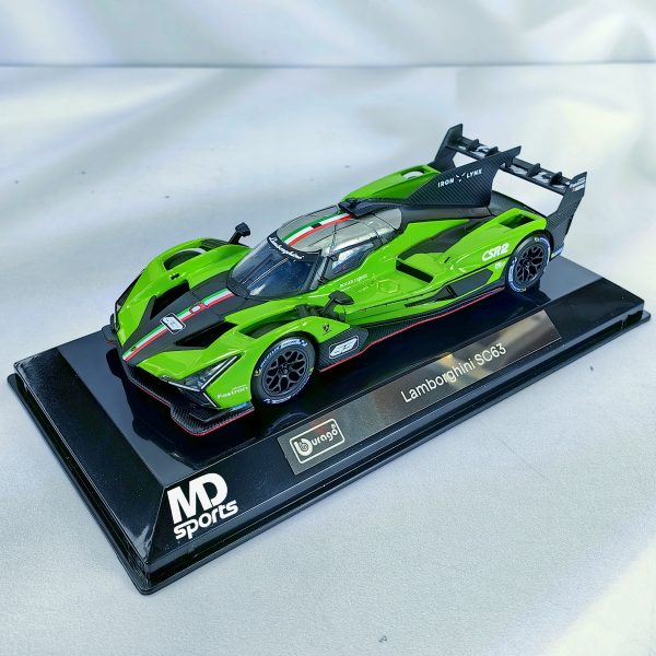 Lamborghini SC63 #563 Caja Acrilica Burago Race 1:43 - Imagen 4