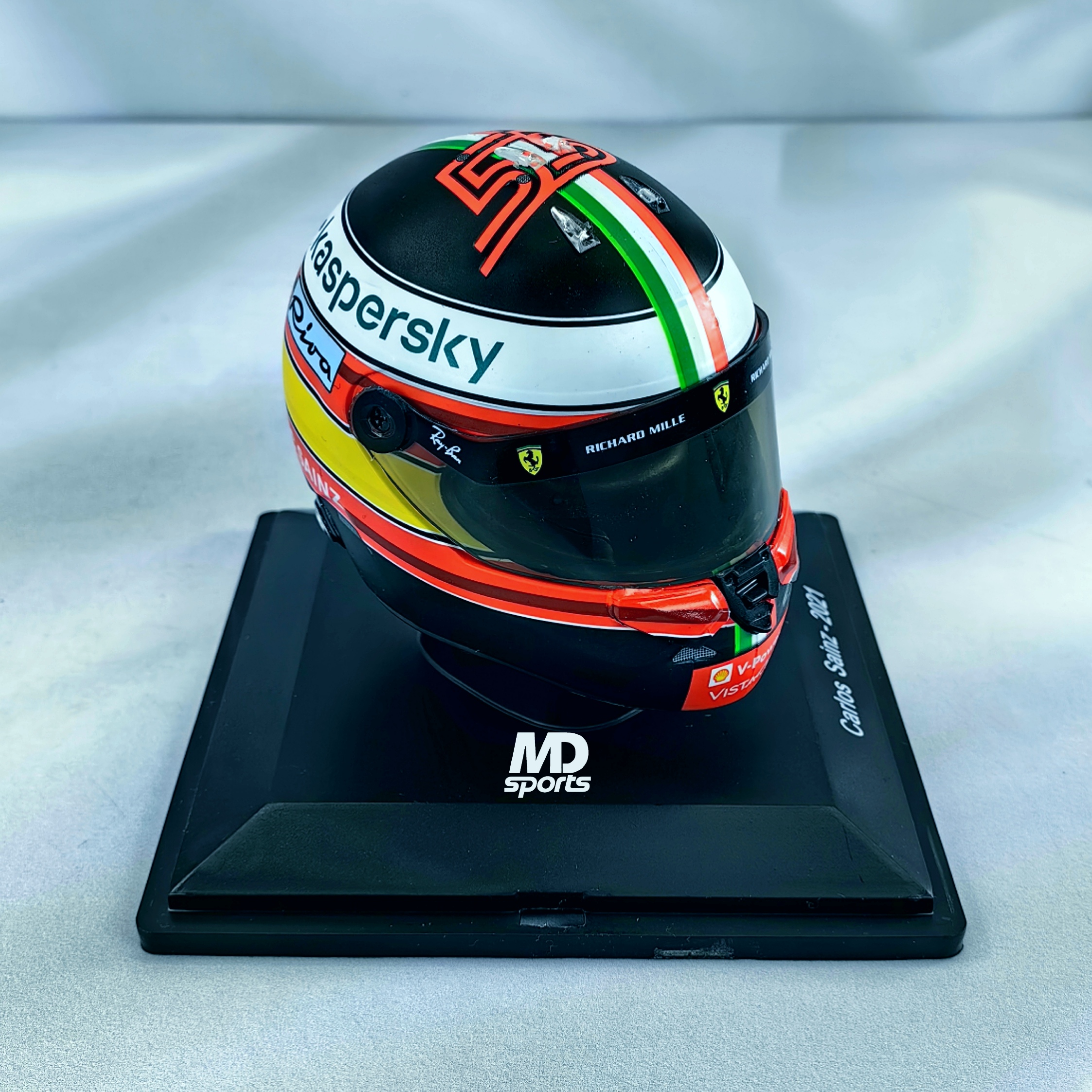 Casco Formula 1 Carlos Sainz Ferrari GP Monza 2021 Spark 1:5