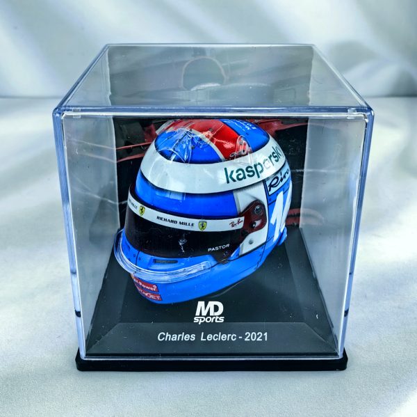 Casco Formula 1 Charles Leclerc Ferrari GP Monaco 2021 Spark 1:5 - Imagen 5