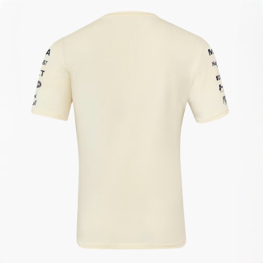 Polera CASTORE Oficial Oracle RedBull Racing Team Heritage 2025 Crema