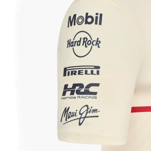 Polera CASTORE Oficial Oracle RedBull Racing Team Heritage 2025 Crema - Imagen 4