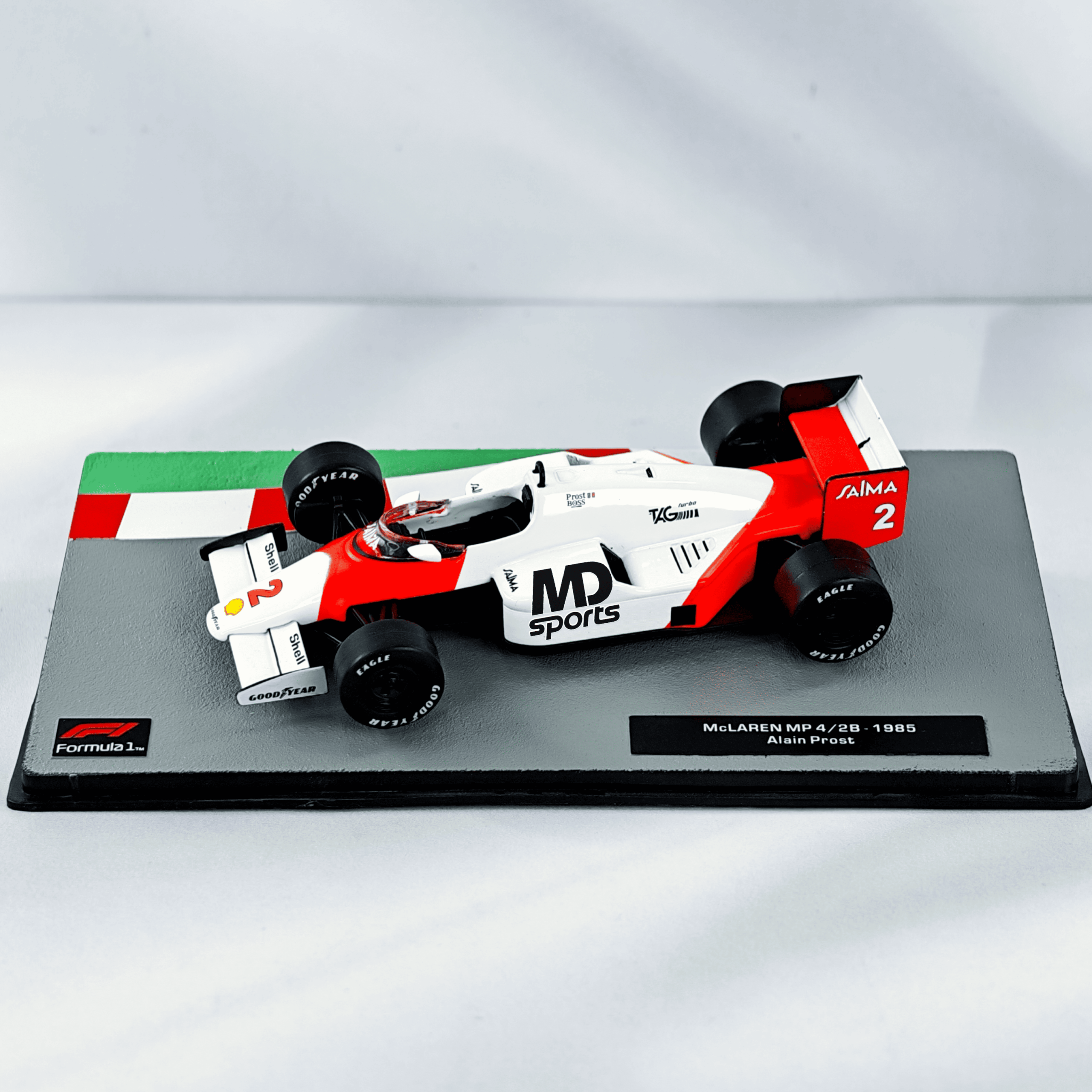 Mclaren Mp4/2B 1985 #2 Alain Prost Caja Acrilica Altaya 1:43