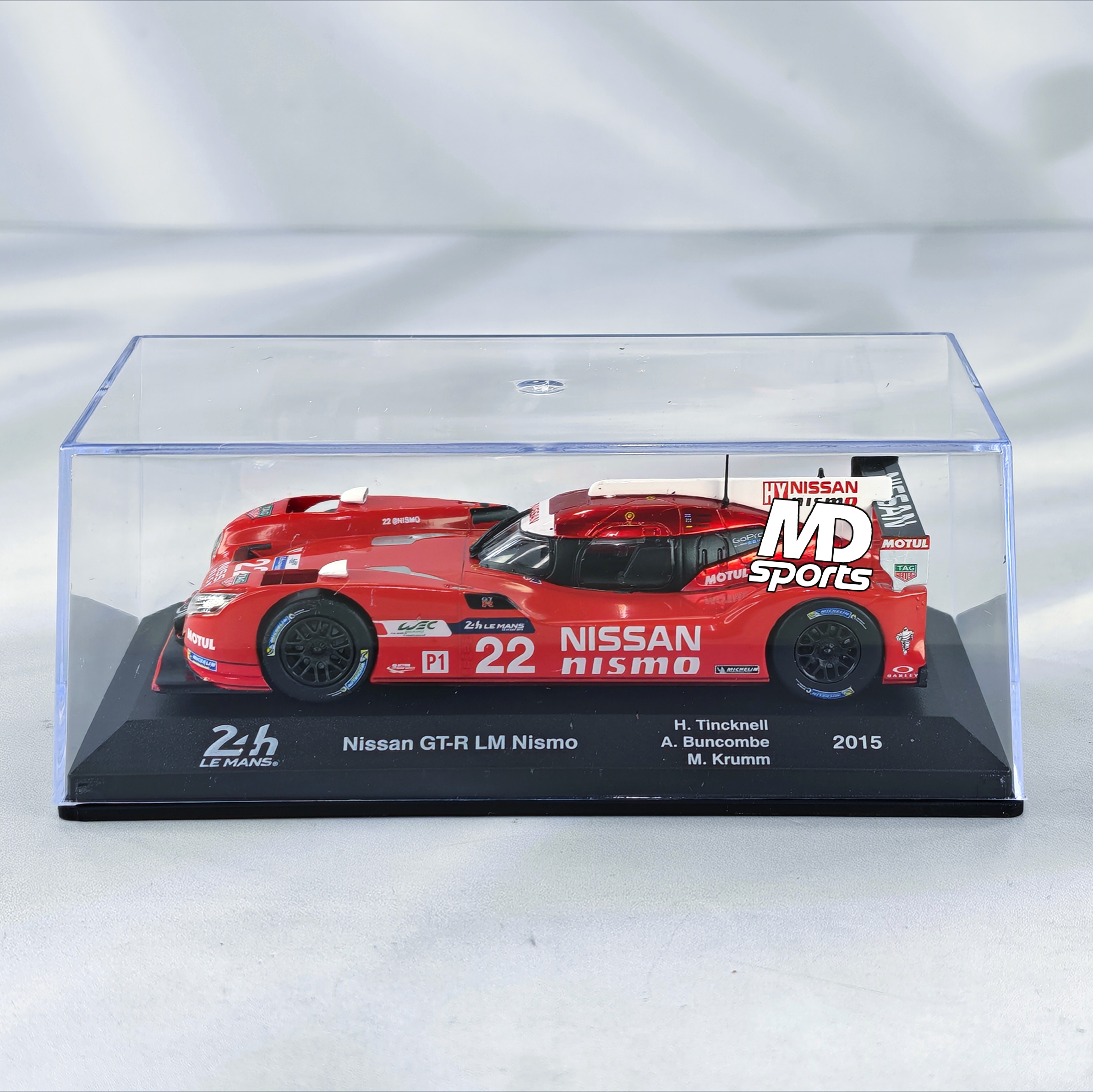 Nissan GTR LM Nismo 24H Lemans 2015 #22 Caja Acrilica Altaya 1:43