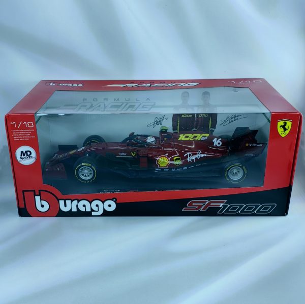 Ferrari SF-1000 Tuscan GP 2020 #16 Charles Leclerc Caja Normal Burago 1:18 - Imagen 2