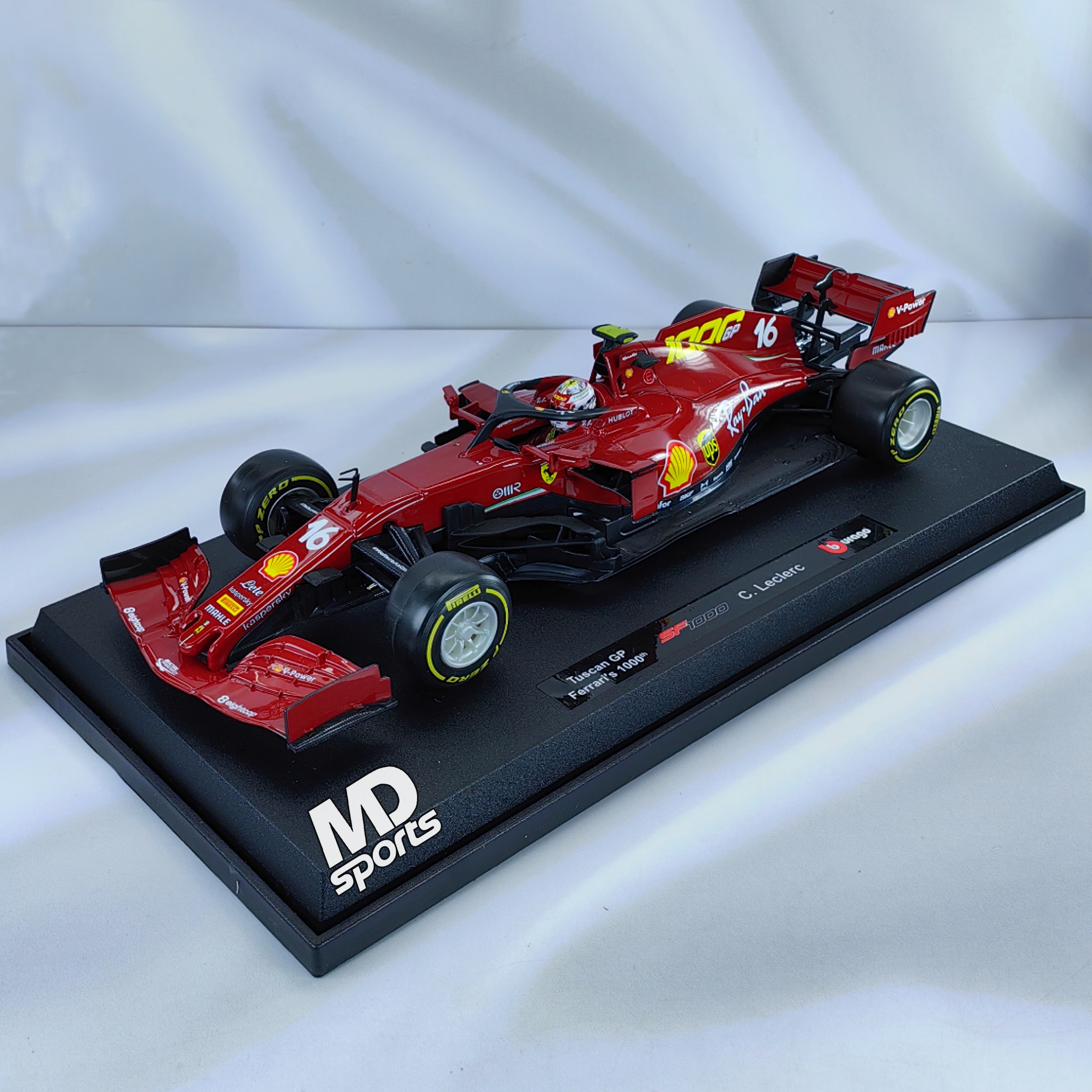 Ferrari SF-1000 Tuscan GP 2020 #16 Charles Leclerc Caja Normal Burago 1:18