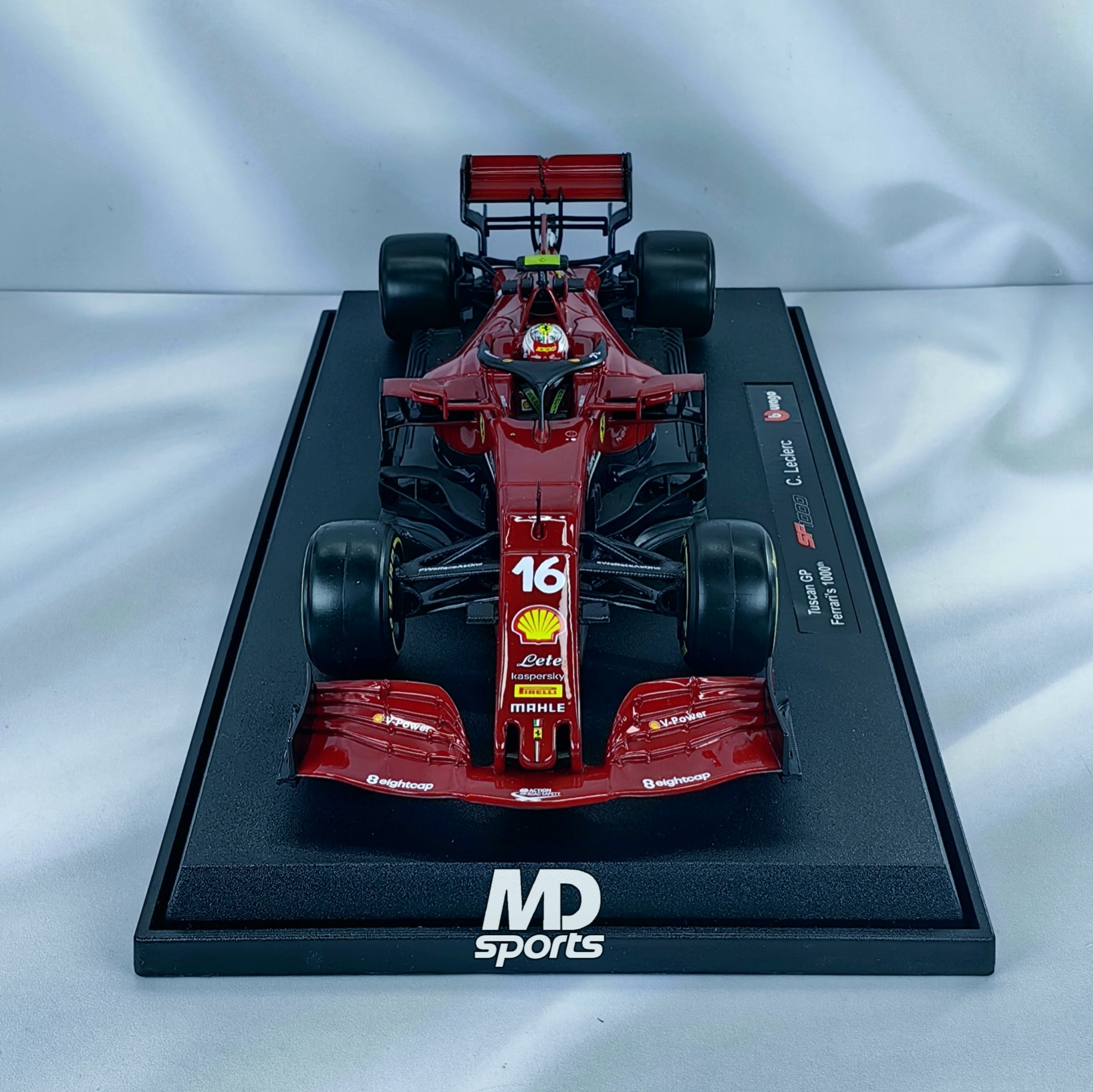 Ferrari SF-1000 Tuscan GP 2020 #16 Charles Leclerc Caja Normal Burago 1:18 - Imagen 5
