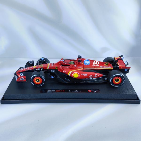 Ferrari SF-24 GP Monza 2024 #16 Charles Leclerc Caja Normal Burago 1:18 - Imagen 4