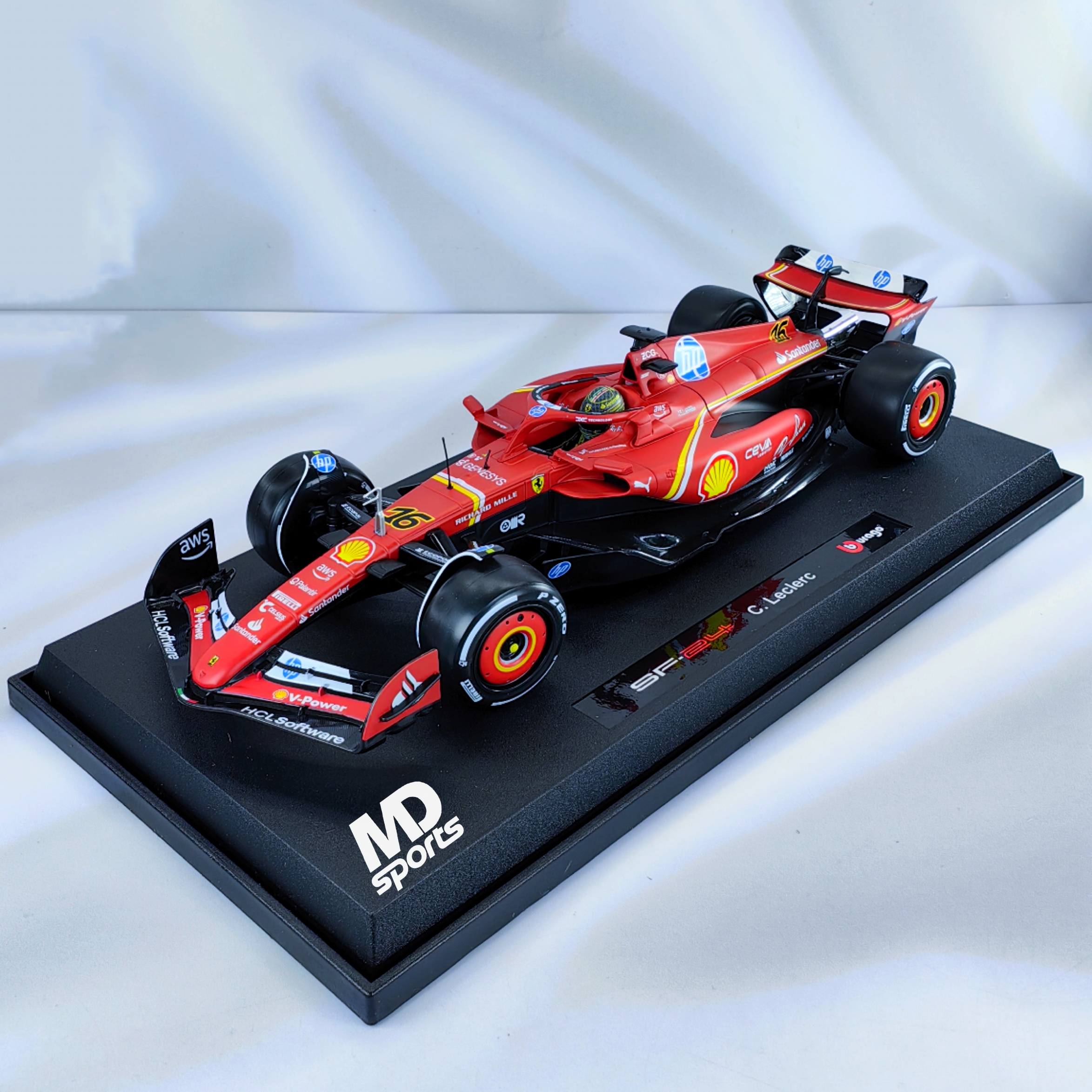 Ferrari SF-24 GP Monza 2024 #16 Charles Leclerc Caja Normal Burago 1:18