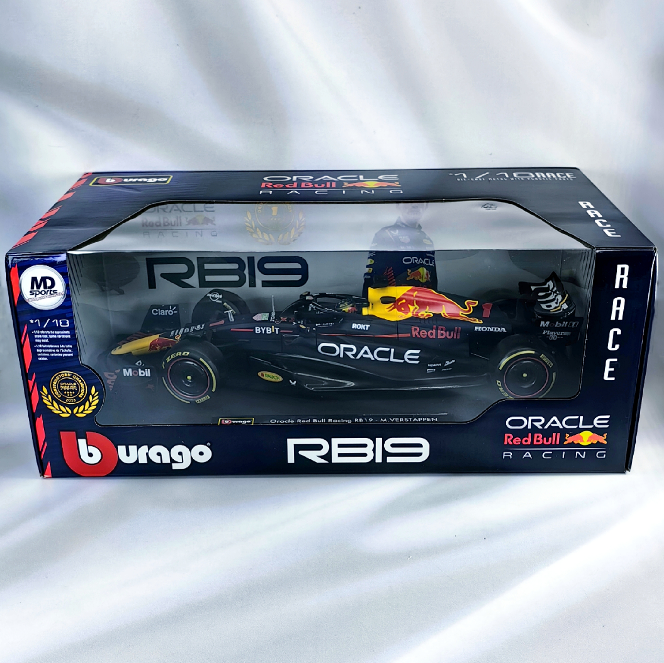 RedBull RB19 2023 #1 Max Verstappen Caja Normal Burago 1:18