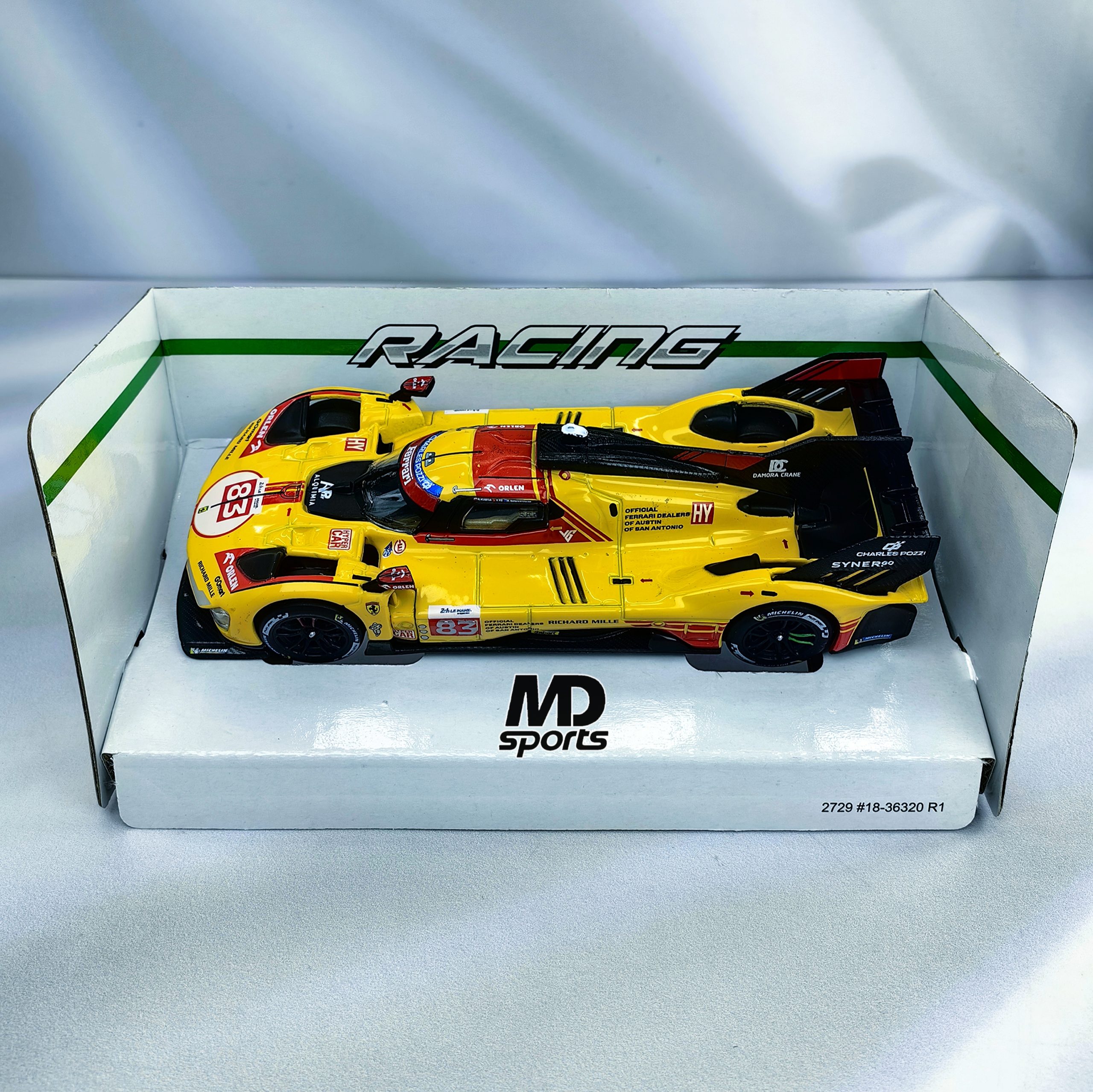 Ferrari AF Corse 499p WEC 24H LeMans 2024 #83 Caja Normal Burago 1:43 - Imagen 3