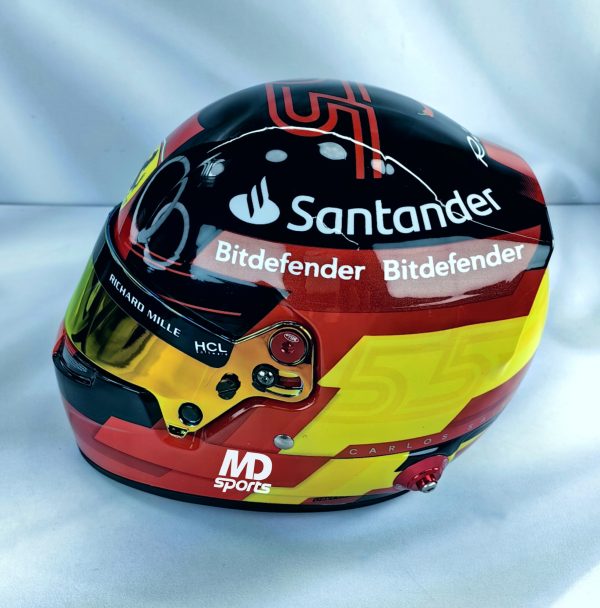 Casco Formula 1 Carlos Sainz Ferrari 2023 BELL 1:2 - Imagen 3