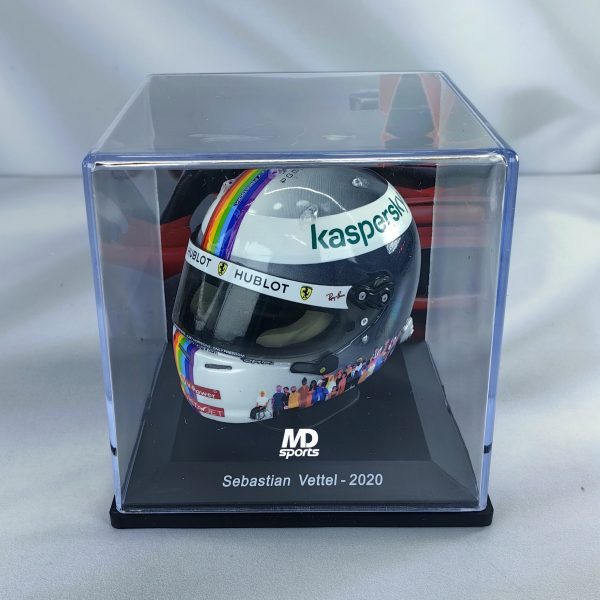 Casco Formula 1 Sebastian Vettel Ferrari 2020 GP Turquia Spark 1:5 - Imagen 4
