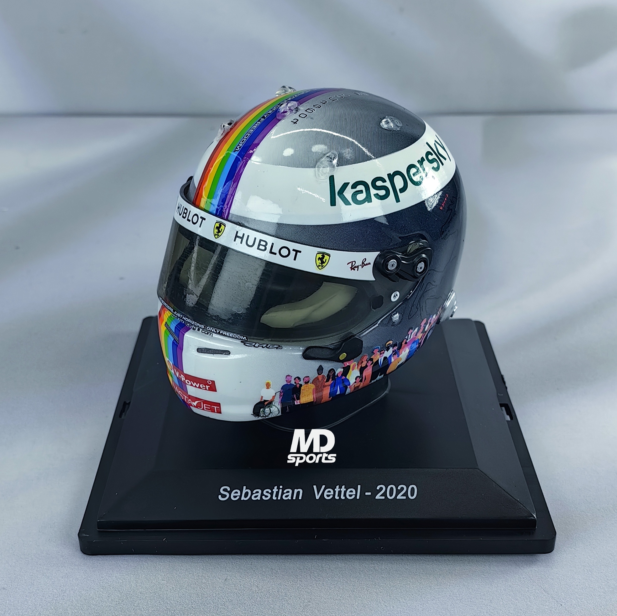 Casco Formula 1 Sebastian Vettel Ferrari 2020 GP Turquia Spark 1:5