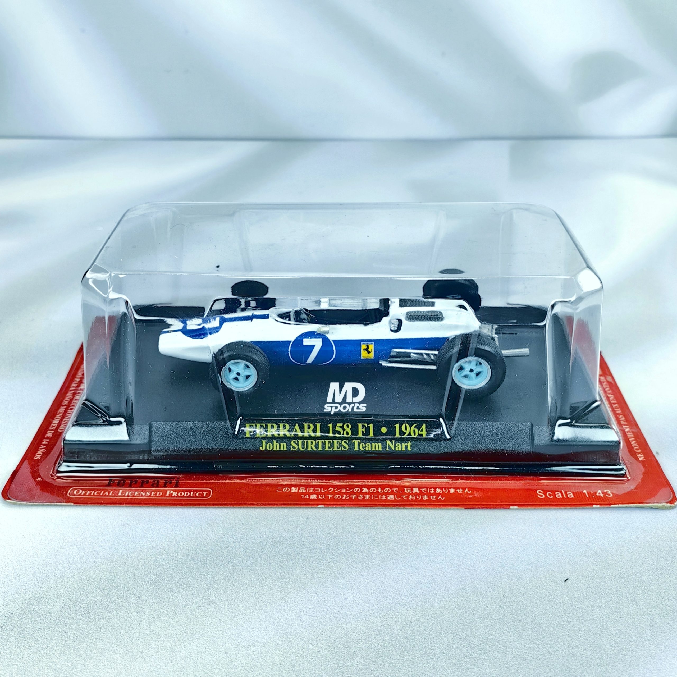 Ferrari 158 F1 Blanco 1964 #7 John Surtees Caja Normal Edicola 1:43 - Imagen 3