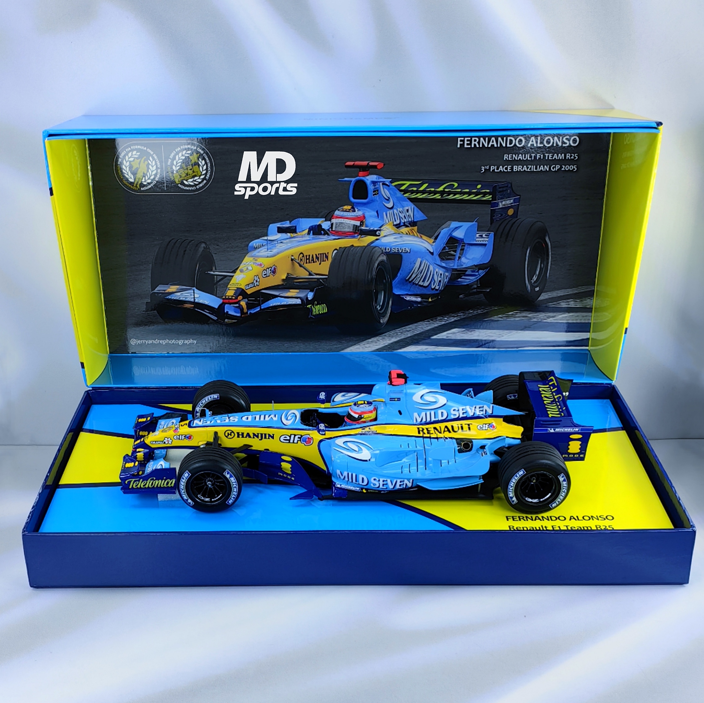 Renault R25 GP Brasil 2005 #5 Fernando Alonso Minichamps 1:18