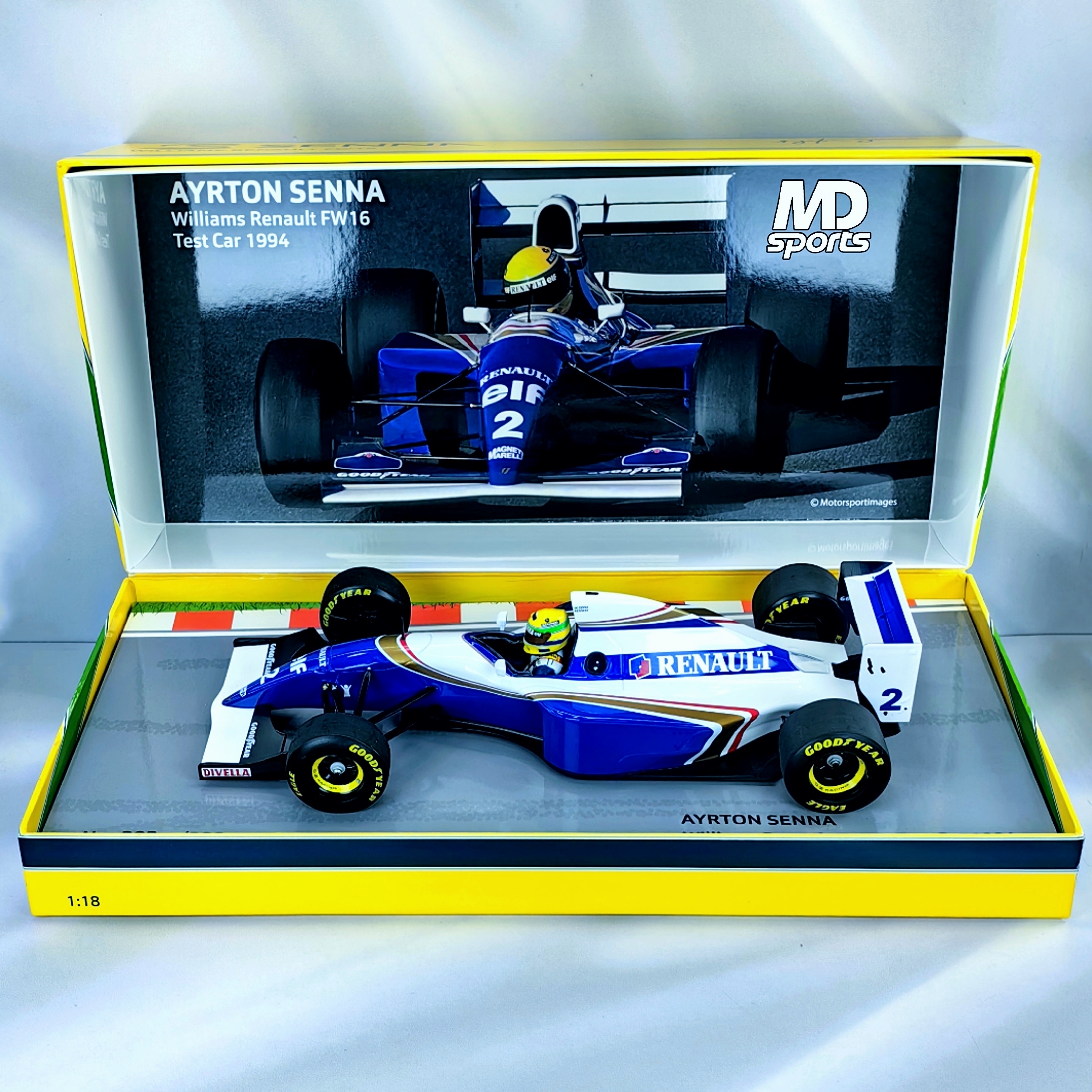 Williams FW16 Tester 1994 #2 Ayrton Senna Minichamps 1:18
