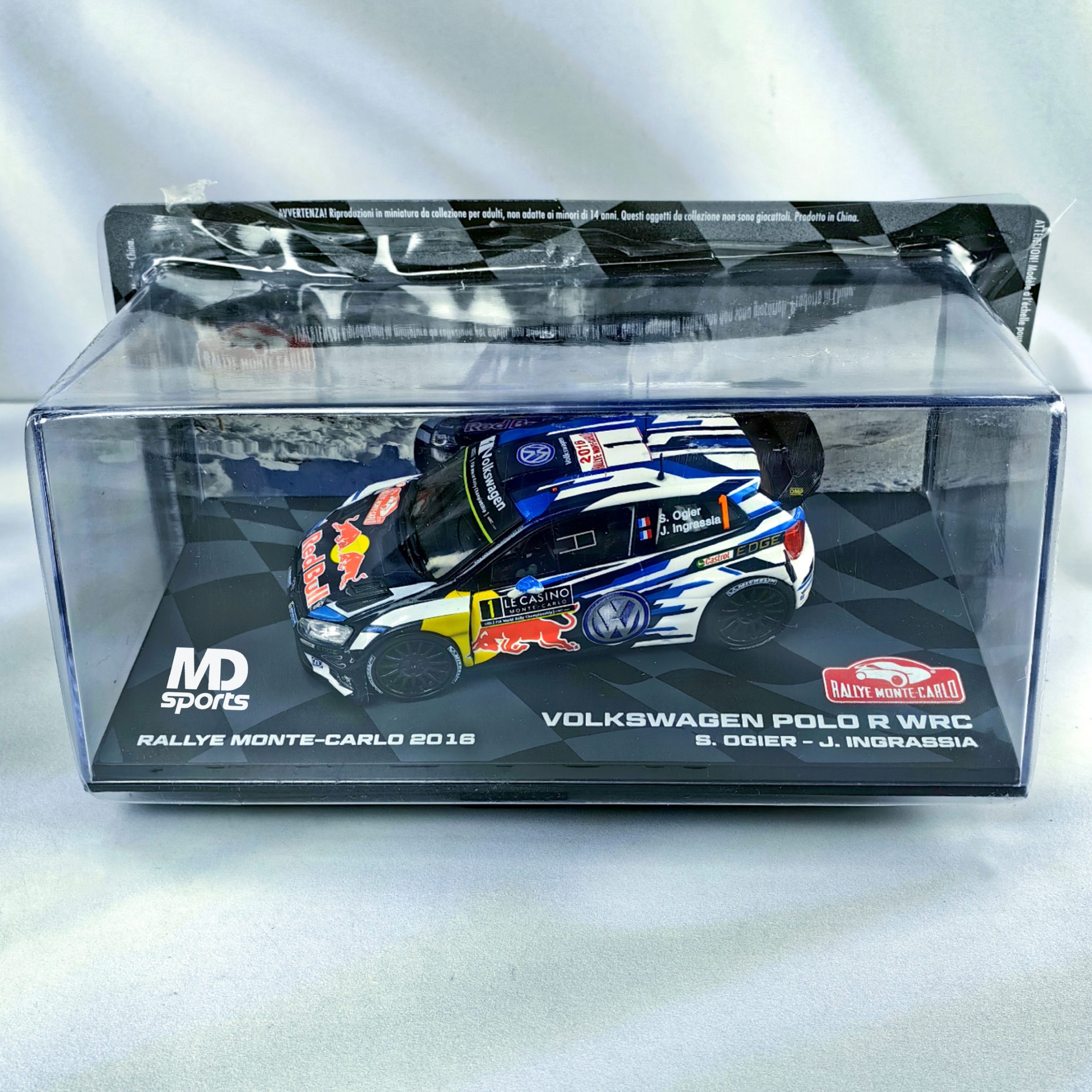 Volkswagen VW Polo R WRC Monte-Carlo 2016 #1 S.ogler- J.ingrassia 1:43 Caja acrilica