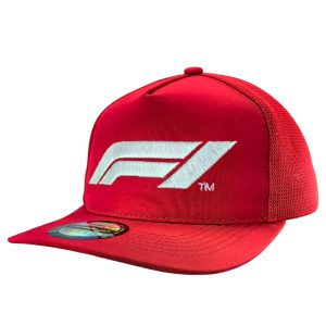 Gorro Jockey Logo Formula 1 Semi-Curvo Rojo