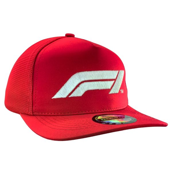 Gorro Jockey Logo Formula 1 Semi-Curvo Rojo - Imagen 3
