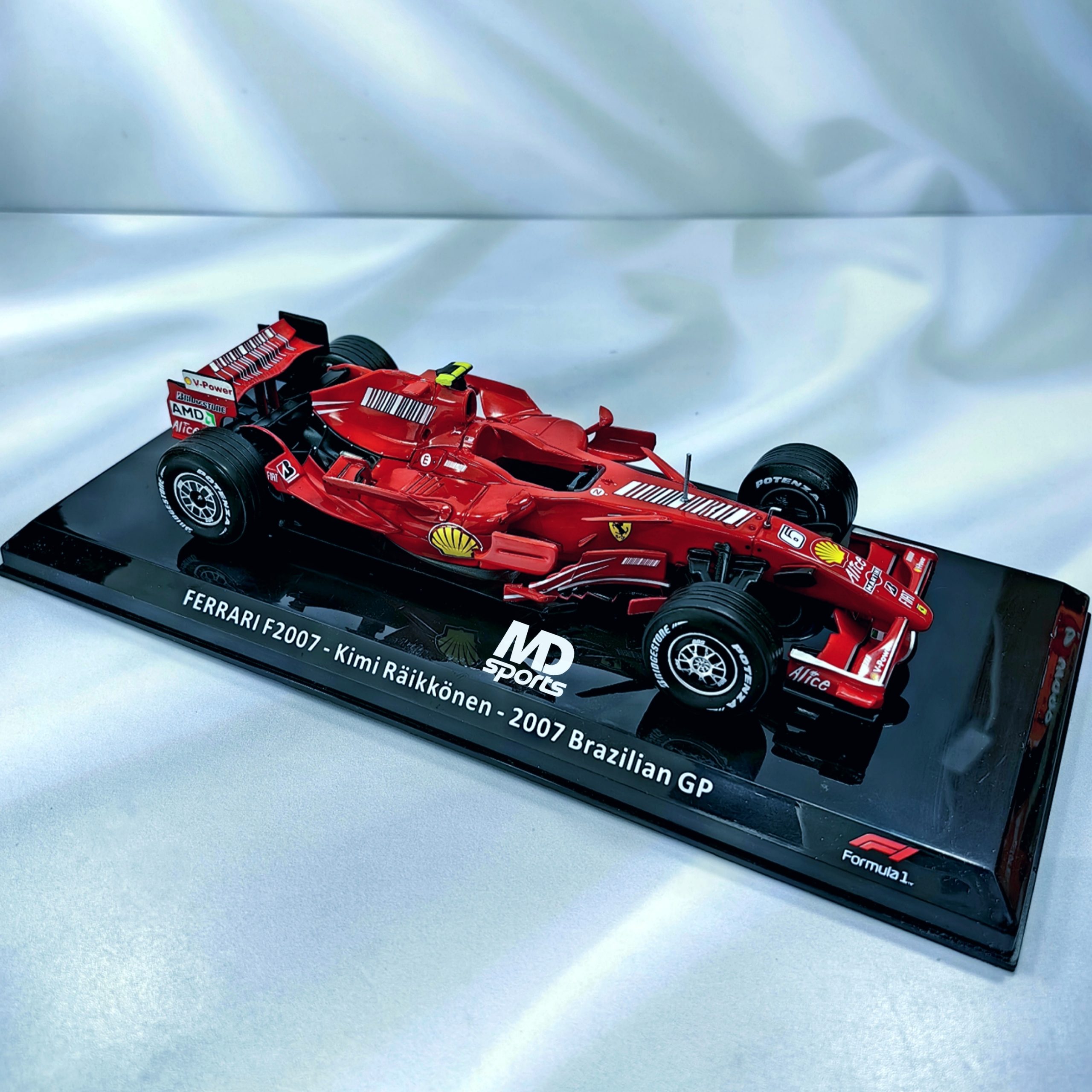 Ferrari F2007 GP Brasil 2007 #6 Kimi Raikkonen Caja Normal Premium Collect 1:24 - Imagen 3
