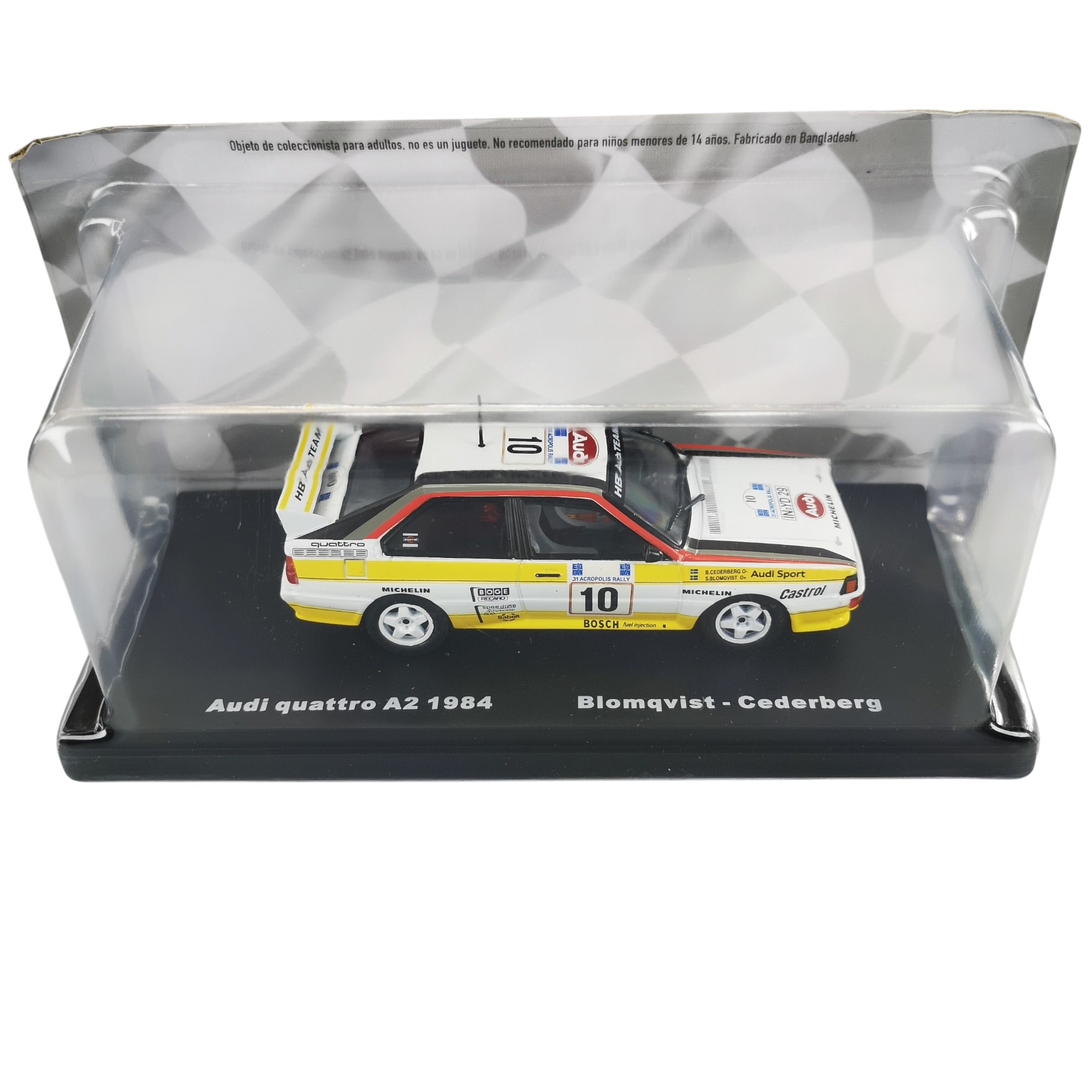 Audi Quattro A2 WRC 1984 #10 Biomqvist-Cederberg Caja Normal Edicola 1:43