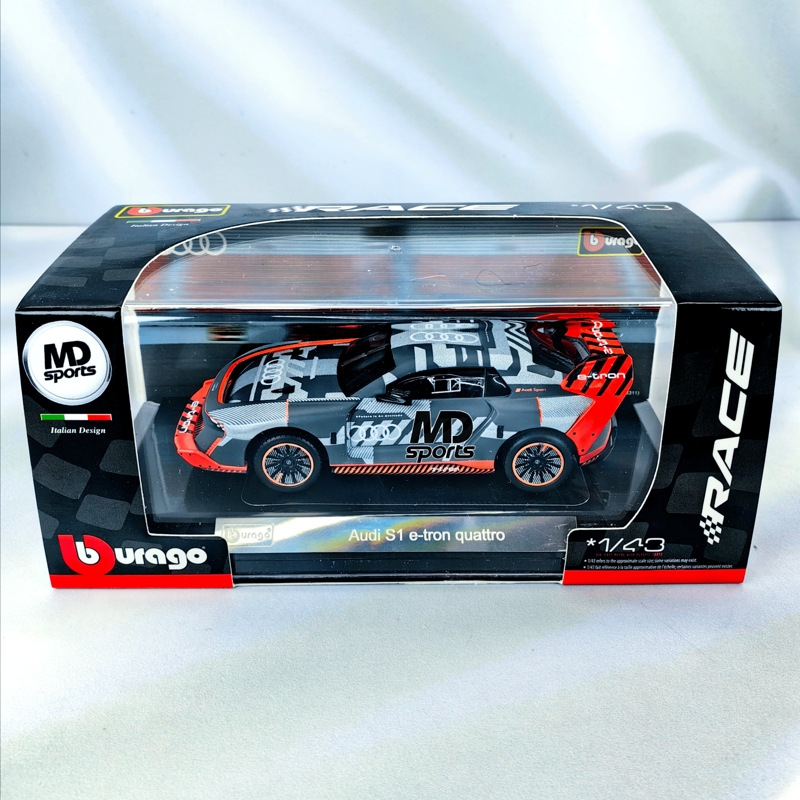 Audi S1 e-tron quattro Caja Acrilica Burago Race 1:43