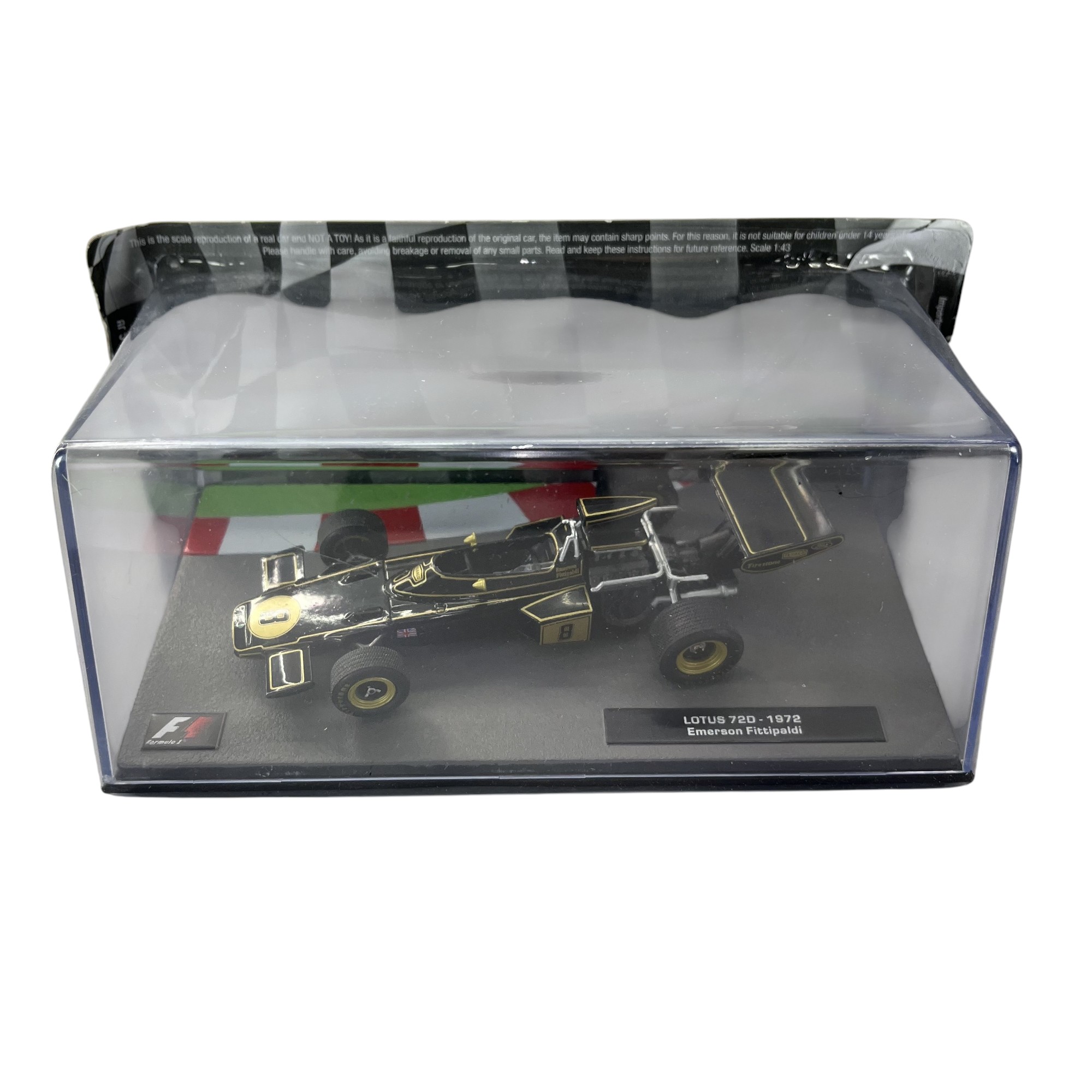 Lotus 72D #8 1972 Emerson Fittipaldi Caja Acrilica Altaya 1:43