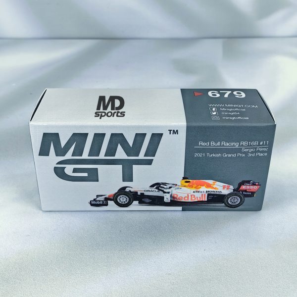 RedBull RB16b GP Turquia 2021 #11 Checo Perez Caja Normal MiniGT 1:64 - Imagen 4