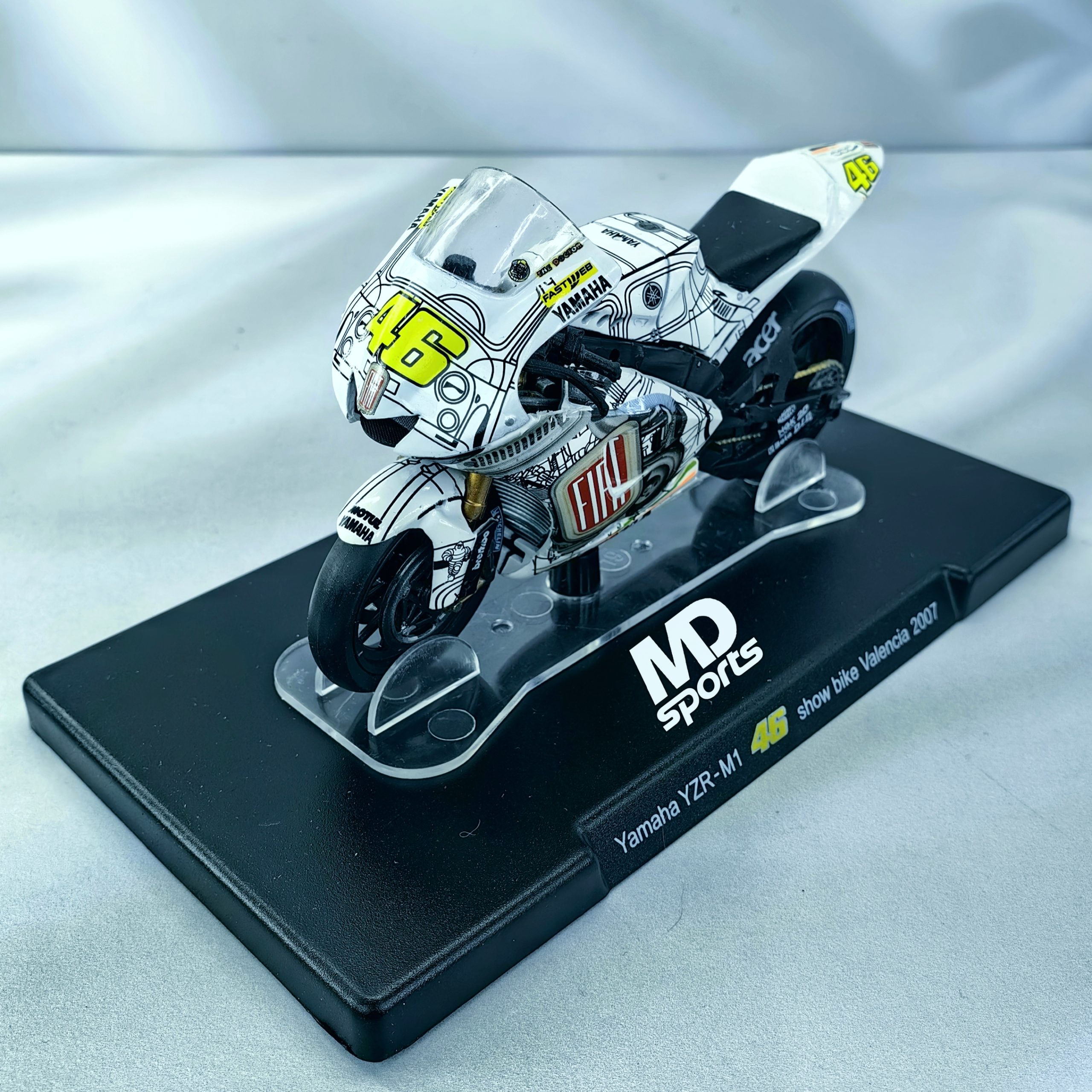 Moto GP Yamaha YZR-M1 2007 Valencia #46 Valentino Rossi 1:18