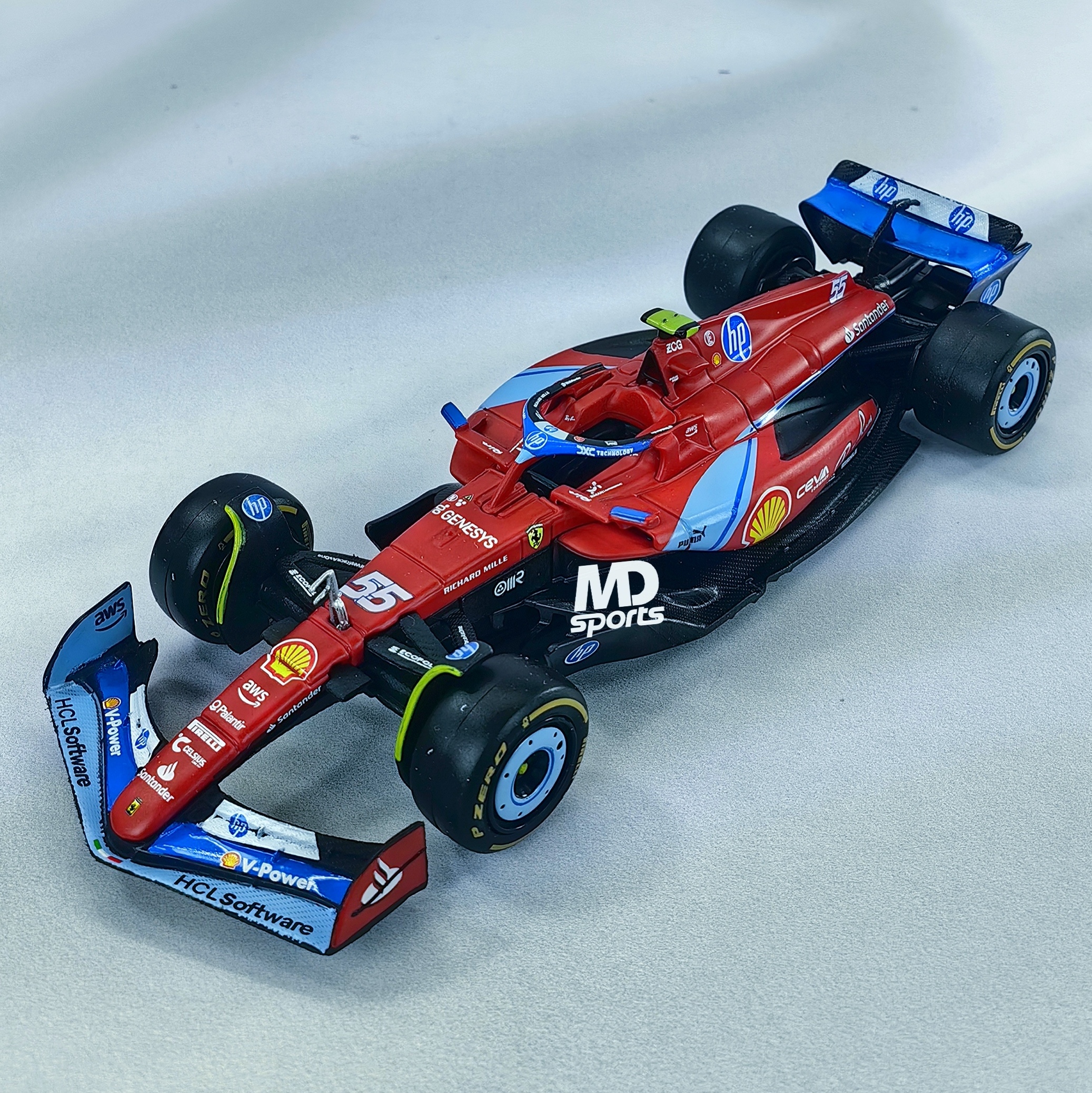 Ferrari SF-24 Miami GP 2024 #55 Carlos Sainz Caja Normal Burago 1:43