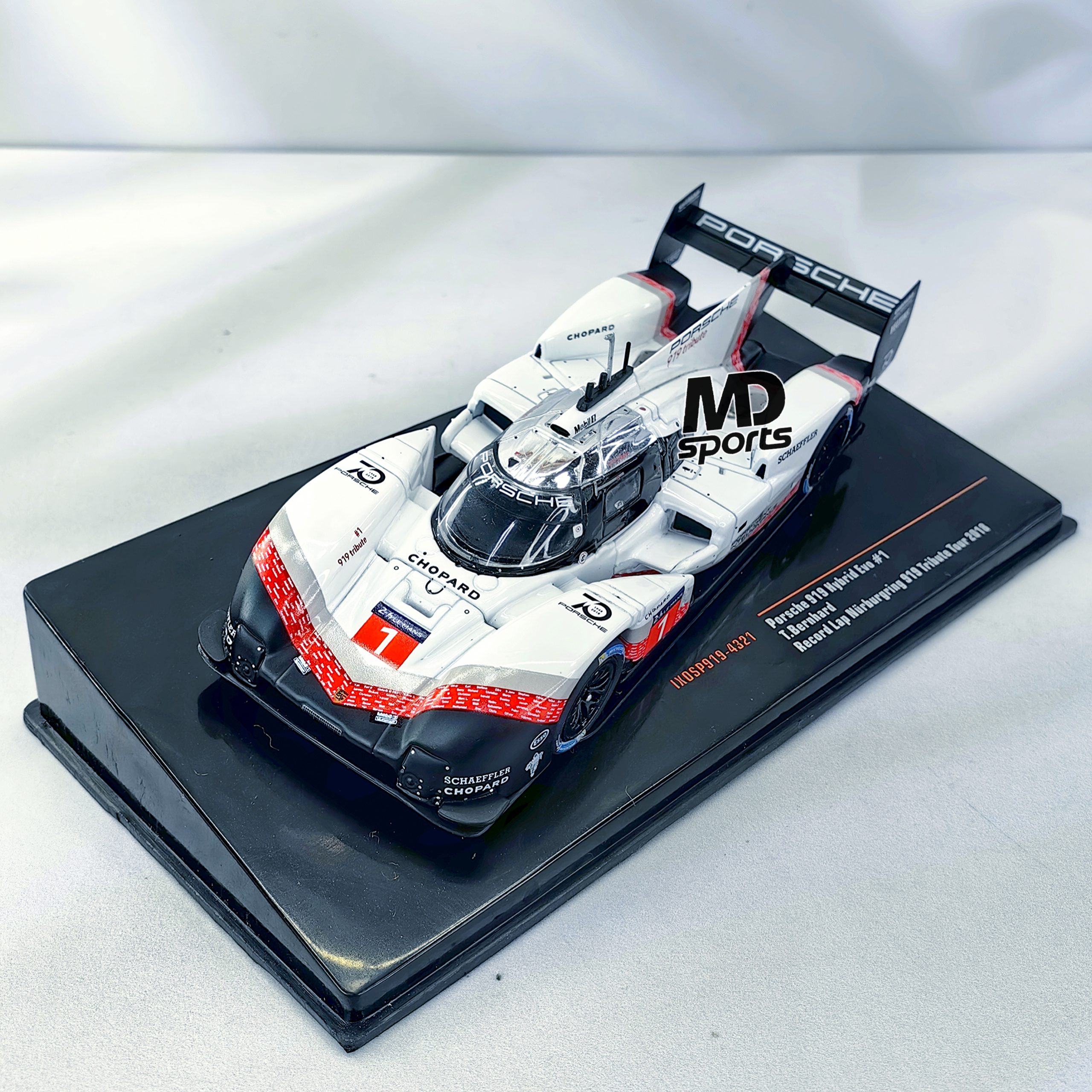 Porsche 919 Hybrid Evo 2018 Lap Record Nurburgring #1 Timo Bernhard Caja Acrilica IXO 1:43