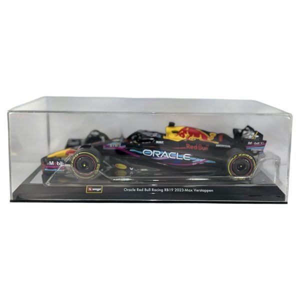 RedBull RB19 GP Miami 2023 #1 Max Verstappen Caja Acrilica Burago 1:24