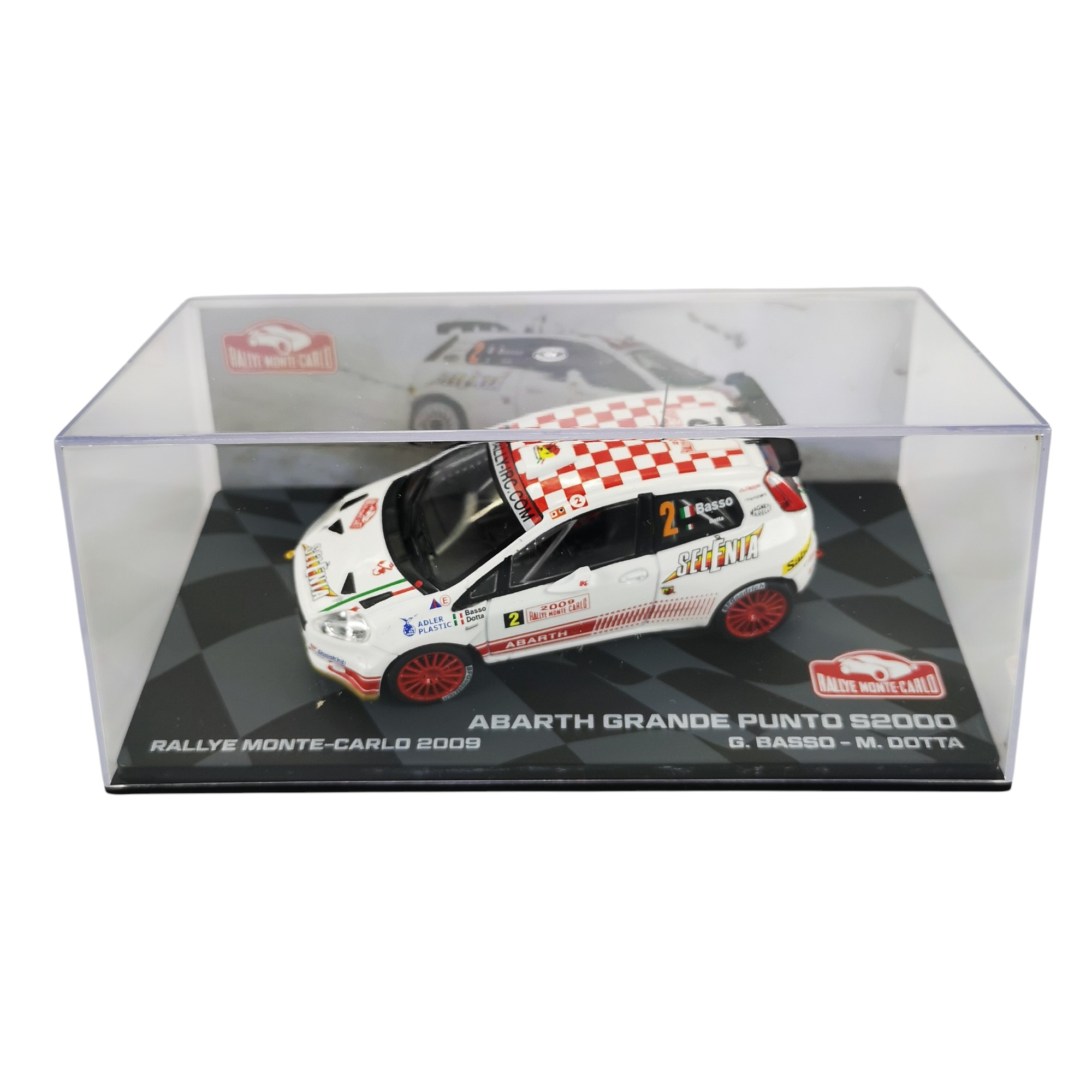 Abarth S2000 WRC 2009 Monte Carlo #2 Caja Acrilica Altaya 1:43