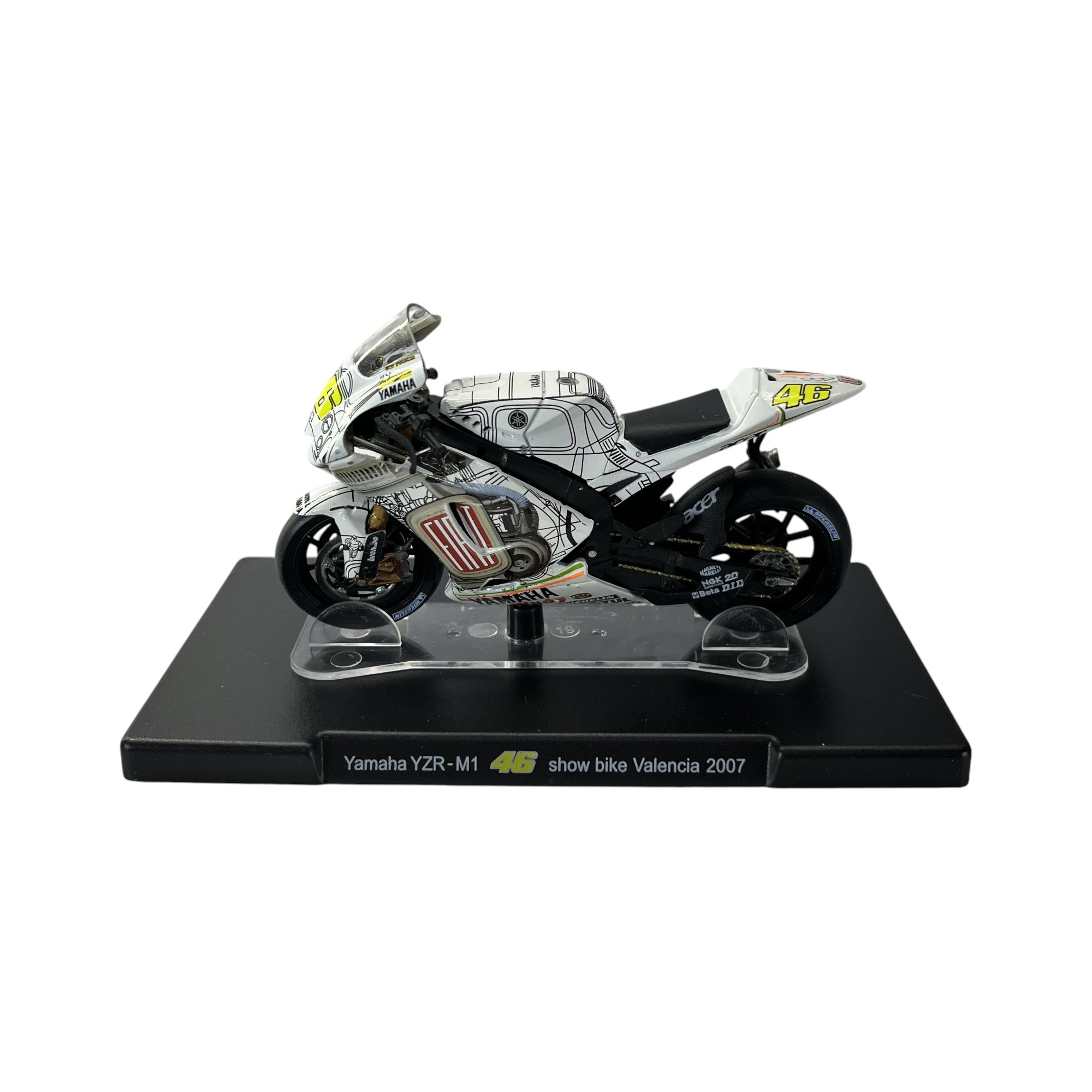 Moto GP Yamaha YZR-M1 2007 Valencia #46 Valentino Rossi 1:18