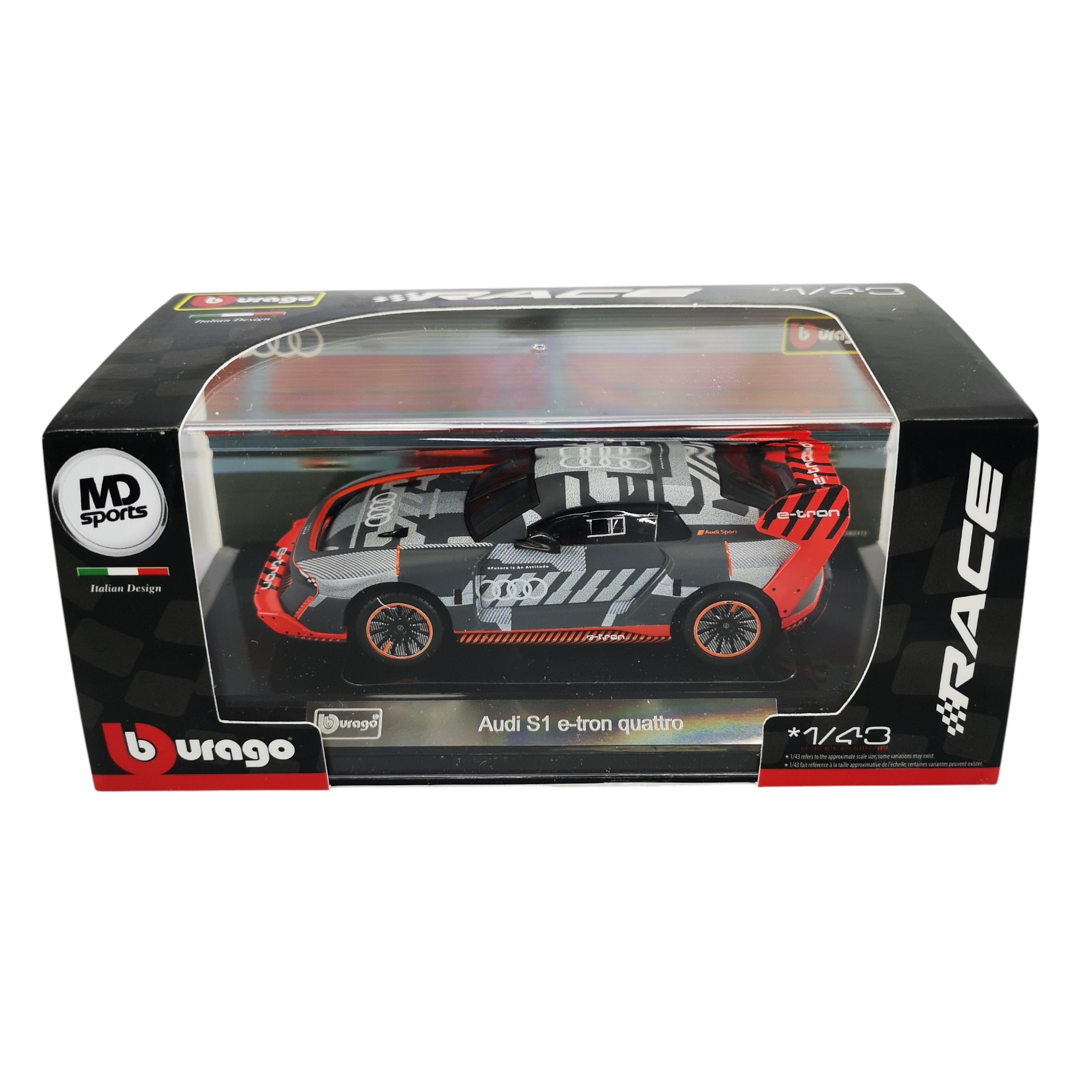 Audi S1 e-tron quattro Caja Acrilica Burago Race 1:43