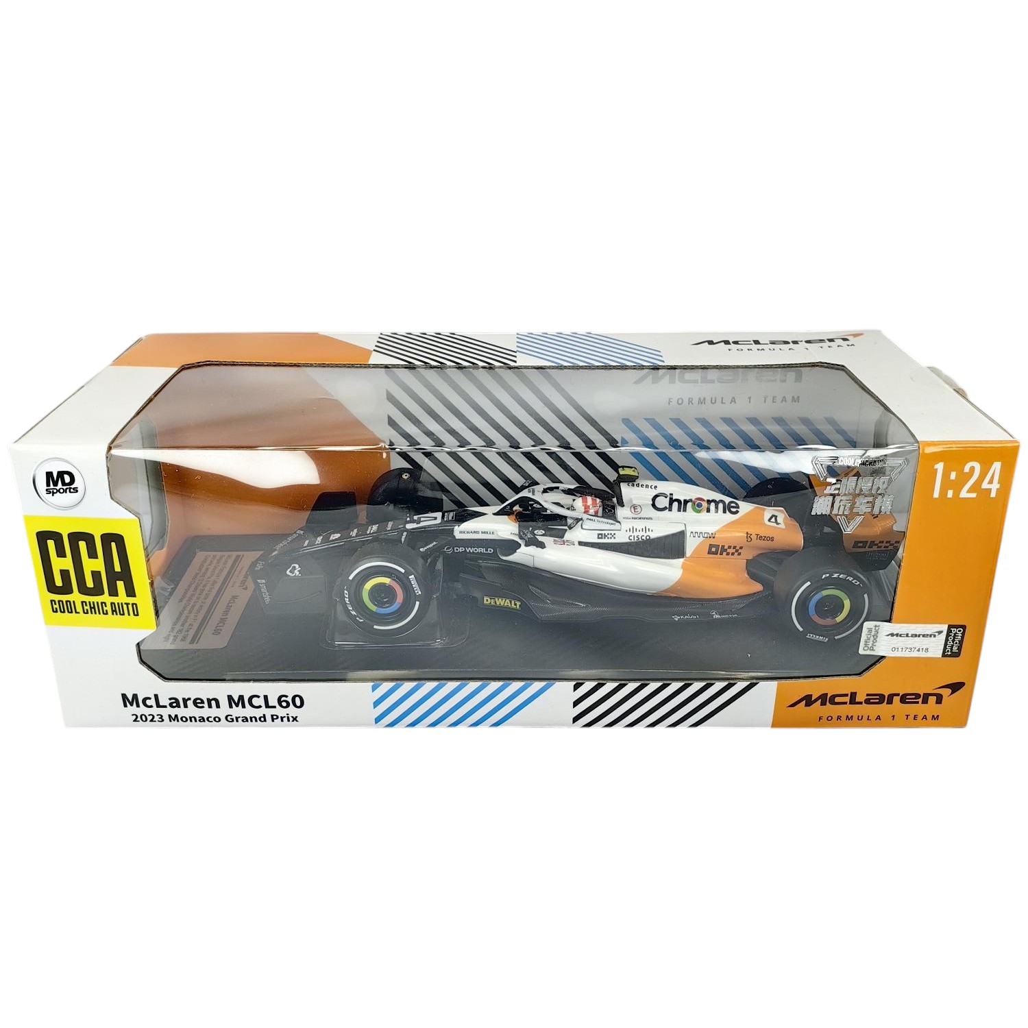 Mclaren MCL60 GP Monaco 2023 #4 Lando Norris CCA 1:24