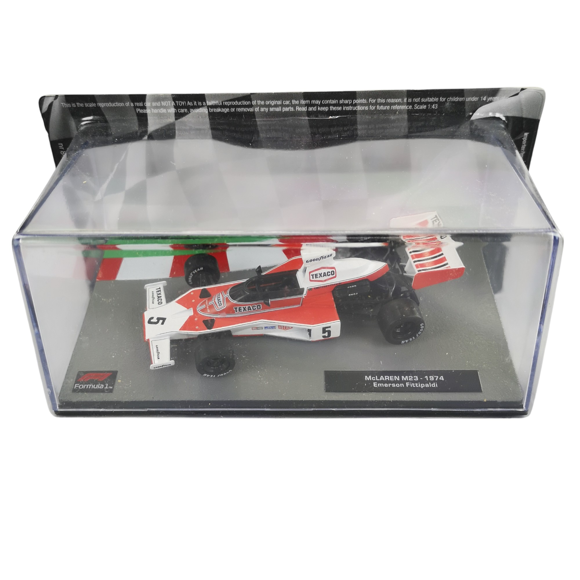 Mclaren M23 #5 Fittipaldi 1974 Caja Acrilica Altaya 1:43