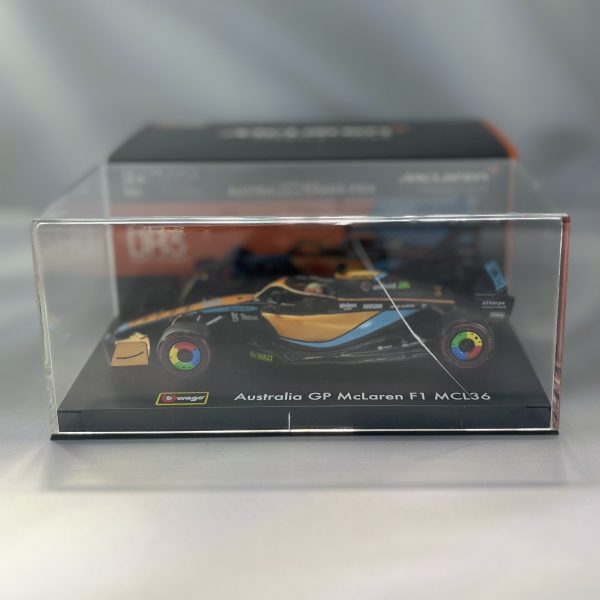 Mclaren MCL36 2022 #3 Daniel Ricciardo Caja Acrilica Burago 1:43 (Producto con detalle) - Imagen 3