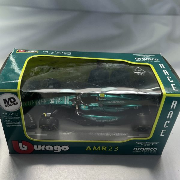 Aston Martin AMR23 2023 #14 Fernando Alonso Caja Normal Burago 1:43 (Producto con detalle) - Imagen 2