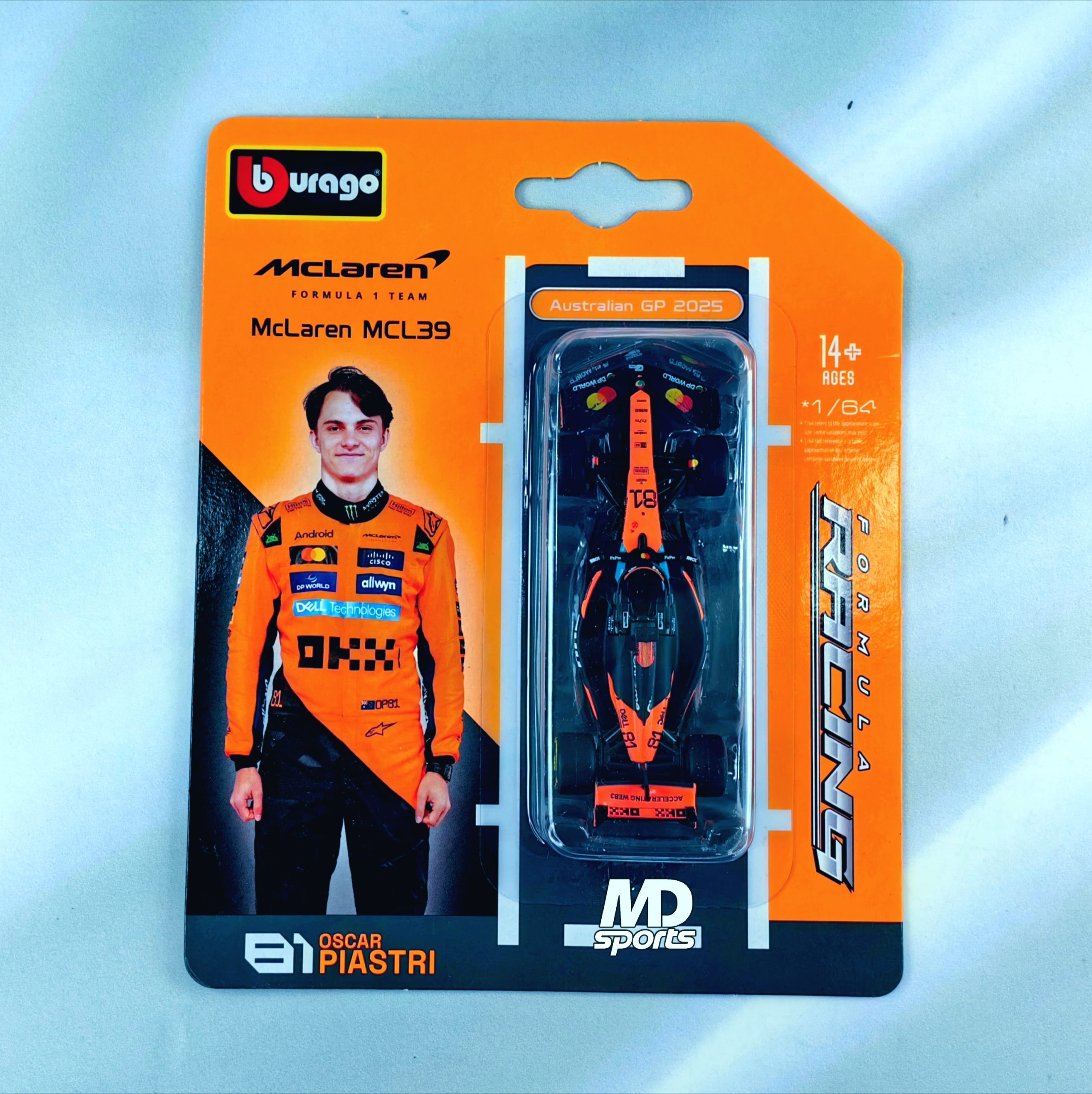 Mclaren MCL39 2025 #81 Oscar Piastri Caja Normal Burago 1:64