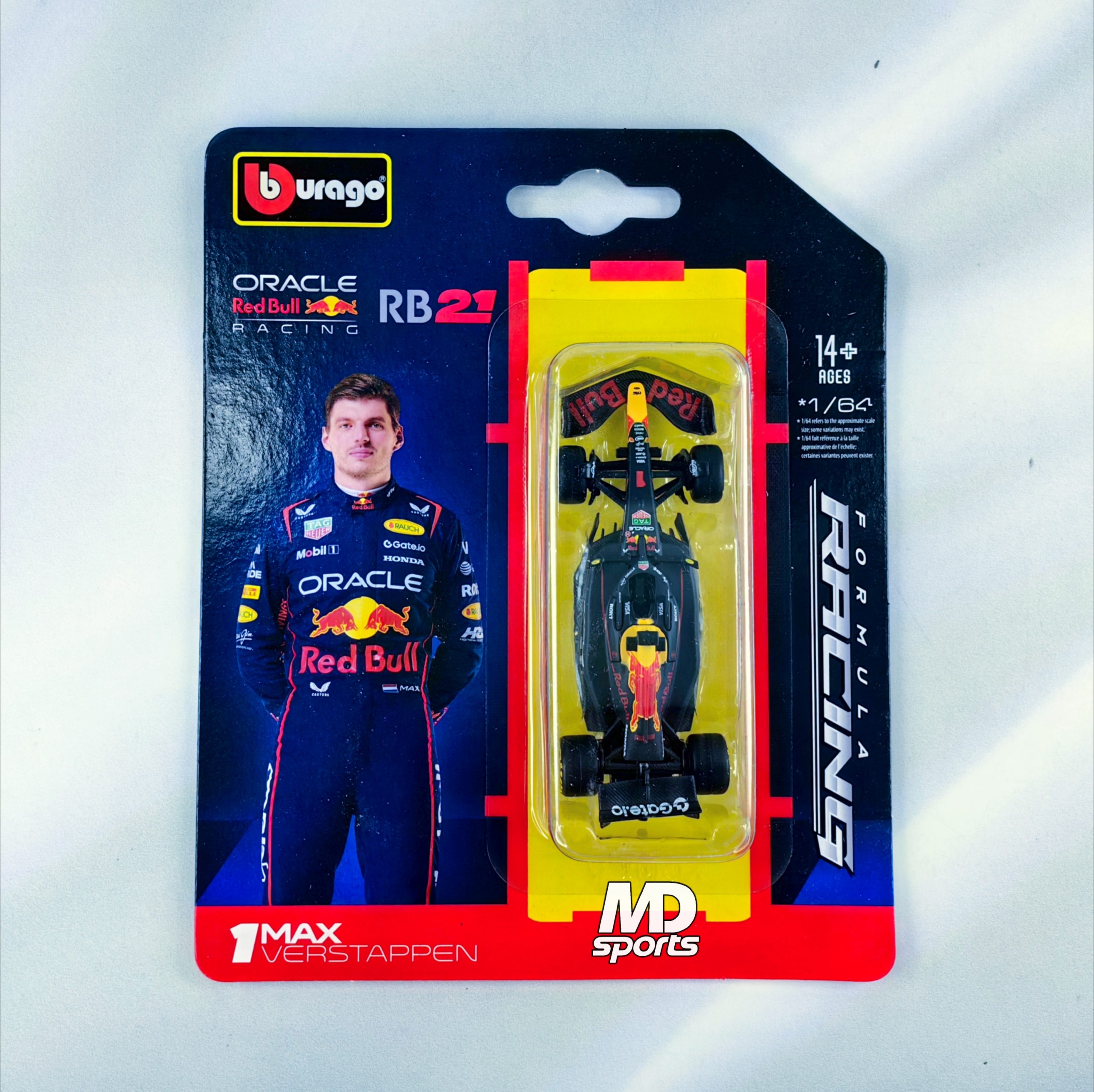 RedBull RB21 2025 #1 Max Verstappen Caja Normal Burago 1:64