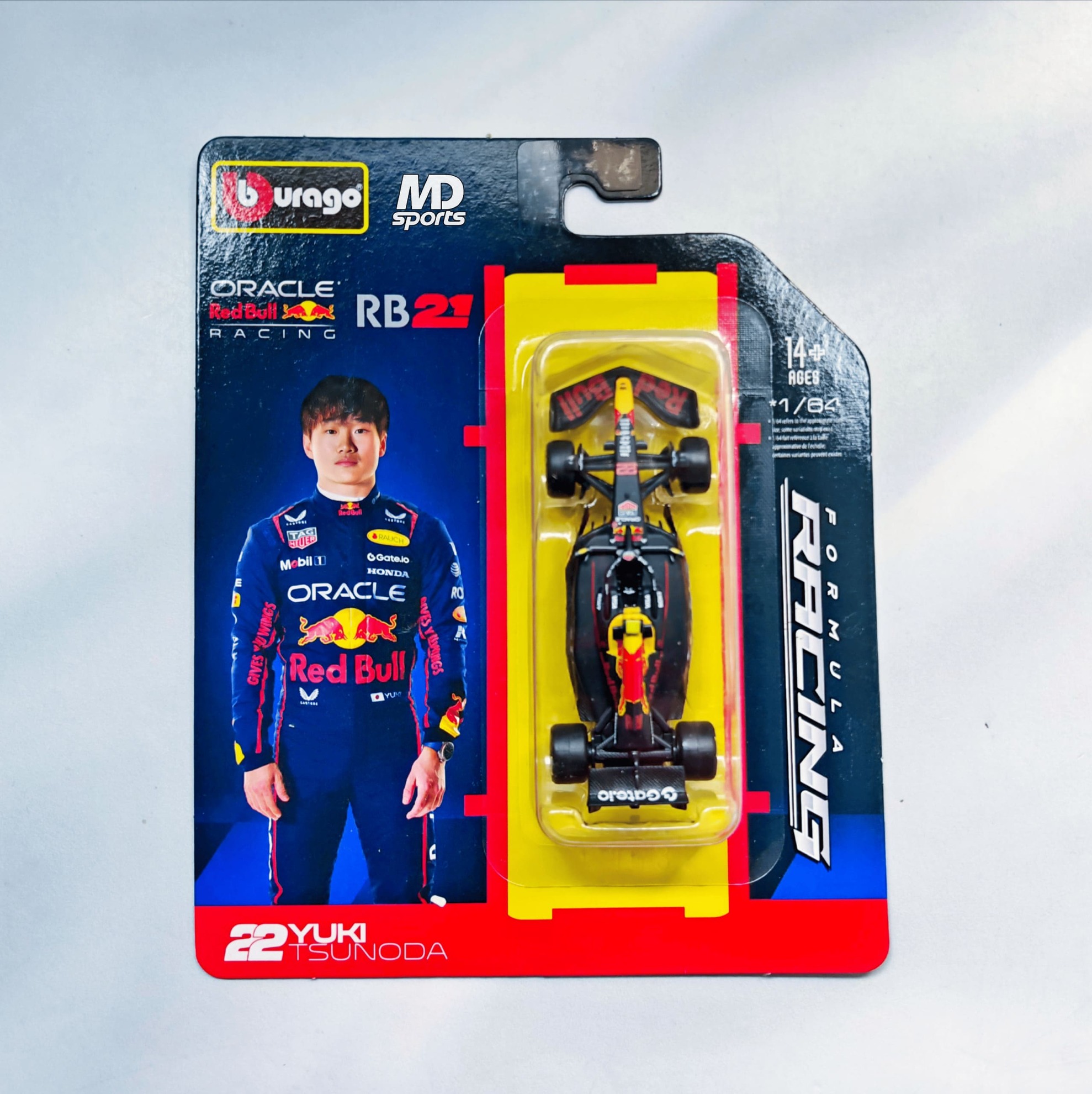 RedBull RB21 2025 #22 Yuki Tsunoda Caja Normal Burago 1:64