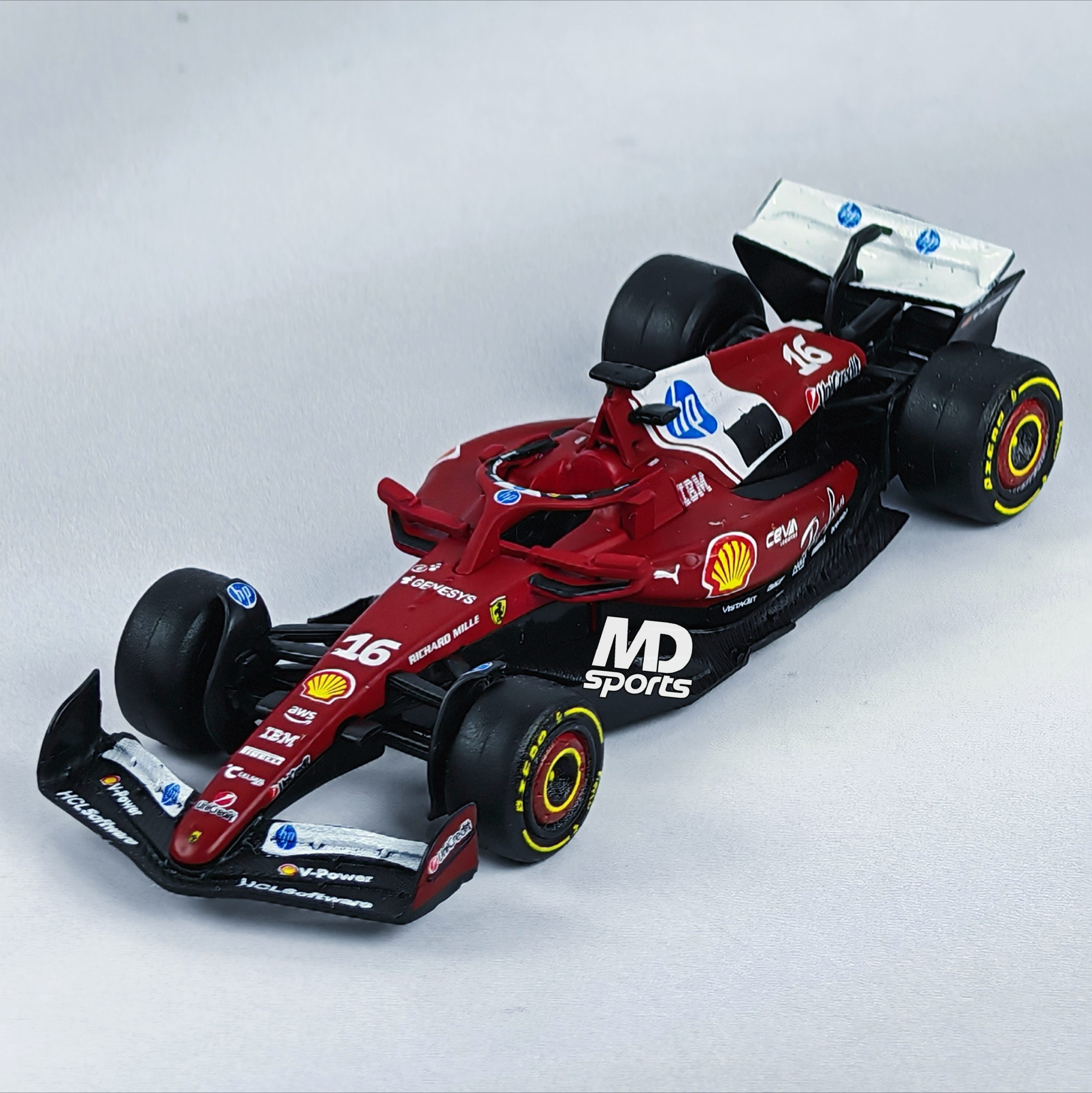Ferrari SF-25 2025 #16 Charles Leclerc Caja Normal Burago 1:64 - Imagen 3