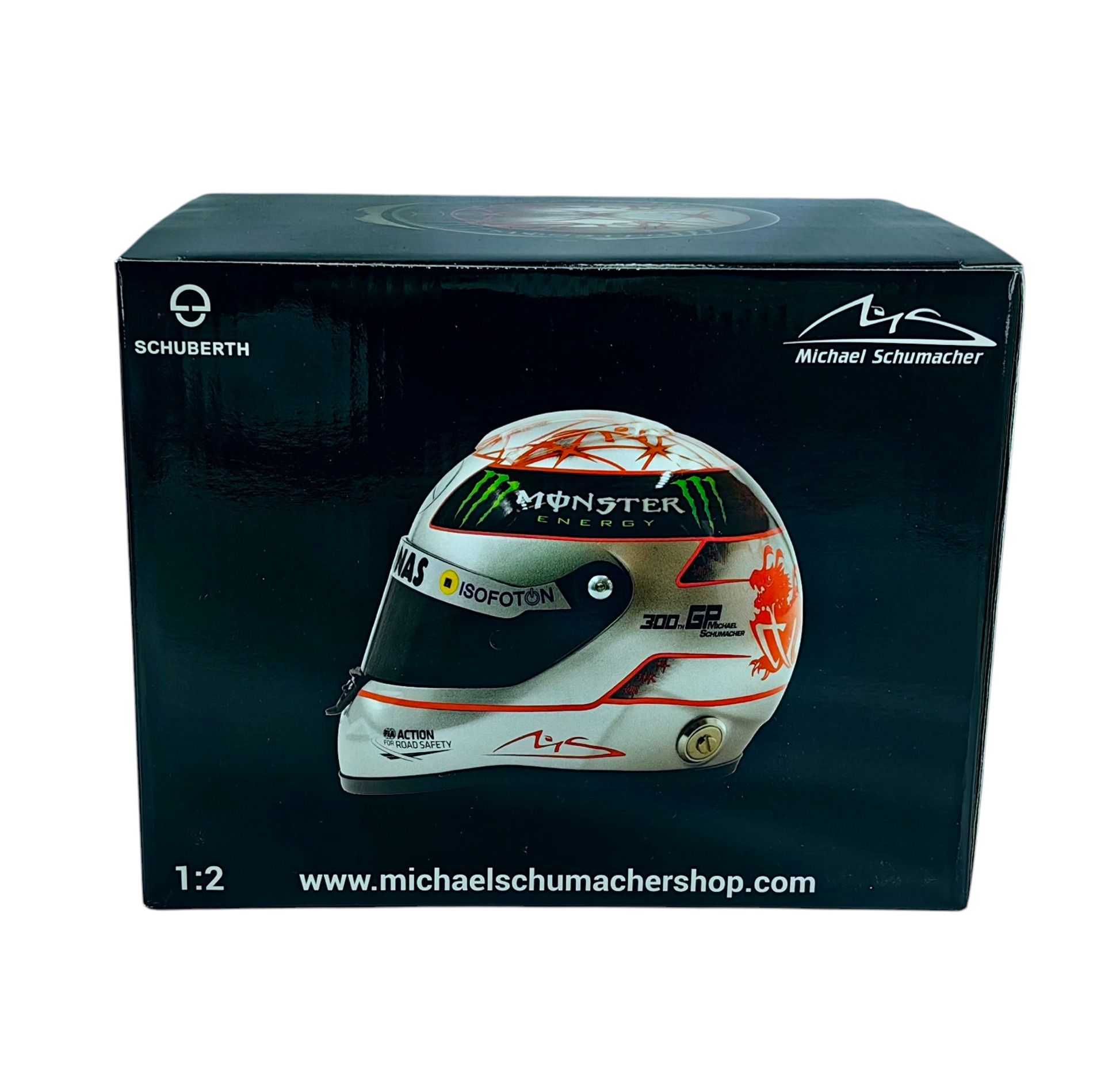 Casco Formula 1 Michael Schumacher GP SPA 2012 Mercedes Schuberth 1:2