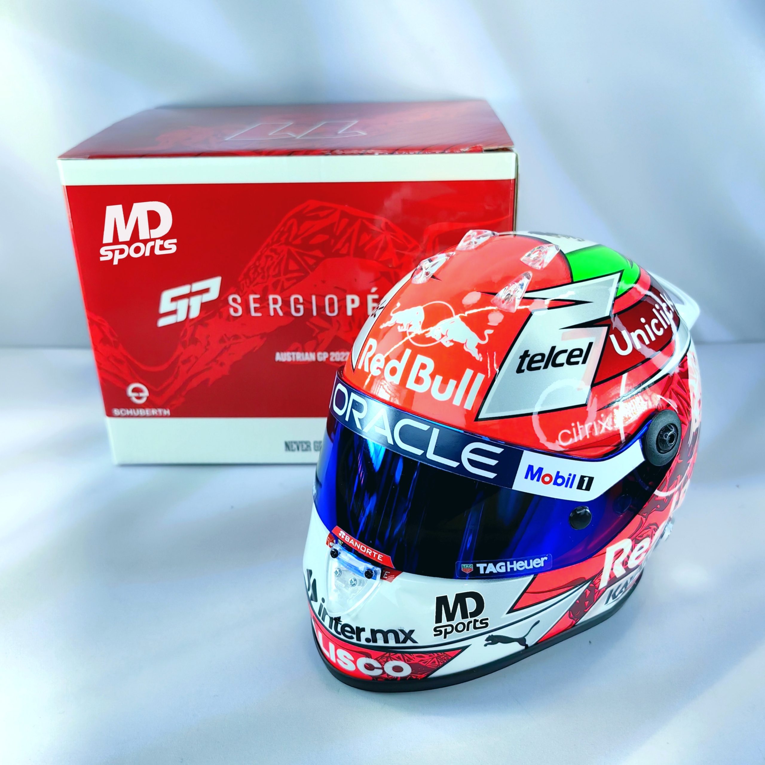 Casco Formula 1 Sergio Checo Perez GP Austria 2022 Schuberth 1:2