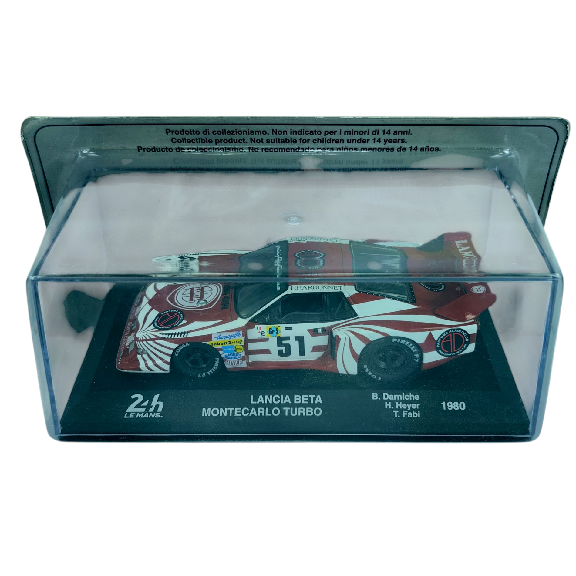 Lancia Beta Montecarlo LeMans 1980 #51 B. Darniche Caja Acrilica Altaya 1:43