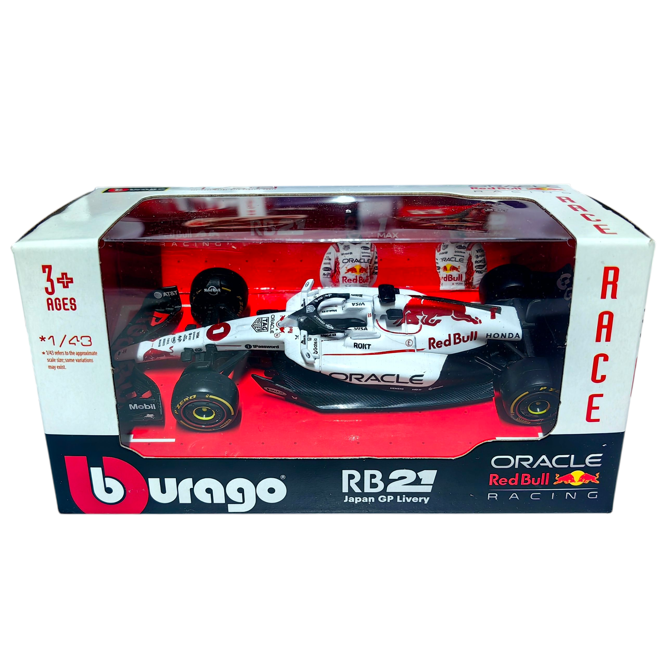 RedBull RB21 GP Japon 2025 #1 Max Verstappen Caja Normal Burago 1:43