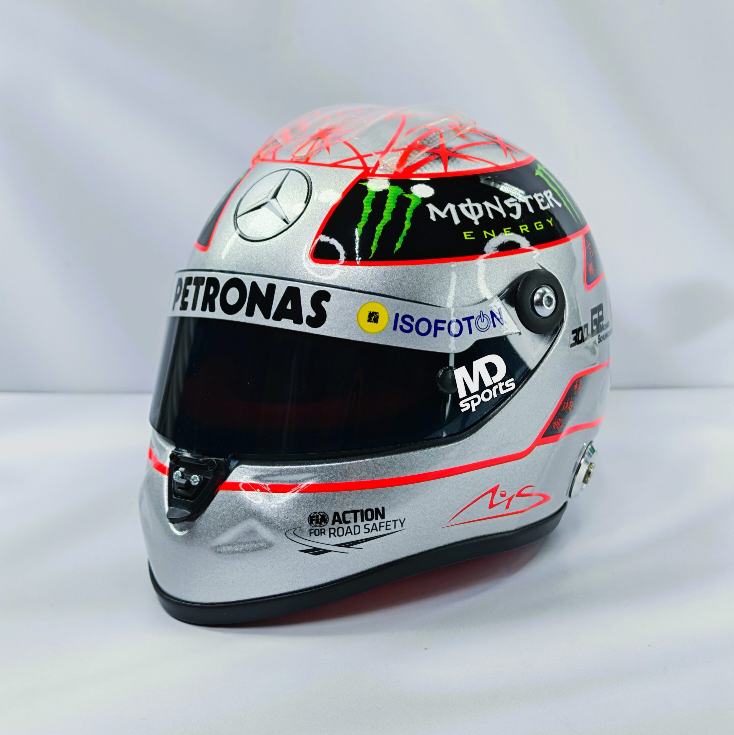 Casco Formula 1 Michael Schumacher GP SPA 2012 Mercedes Schuberth 1:2