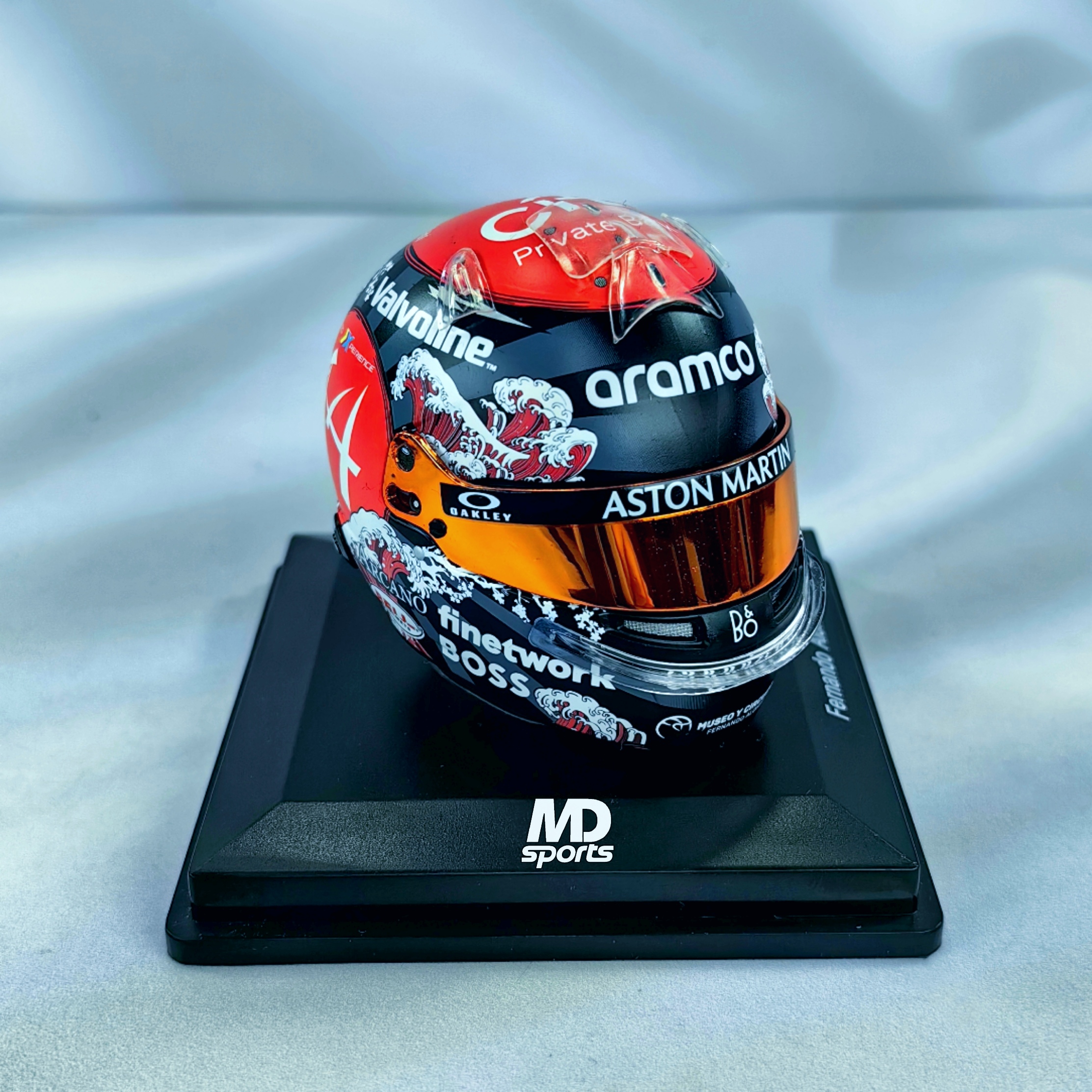 Casco Formula 1 Aston Martin Fernando Alonso GP Japon 2024 Spark 1:5