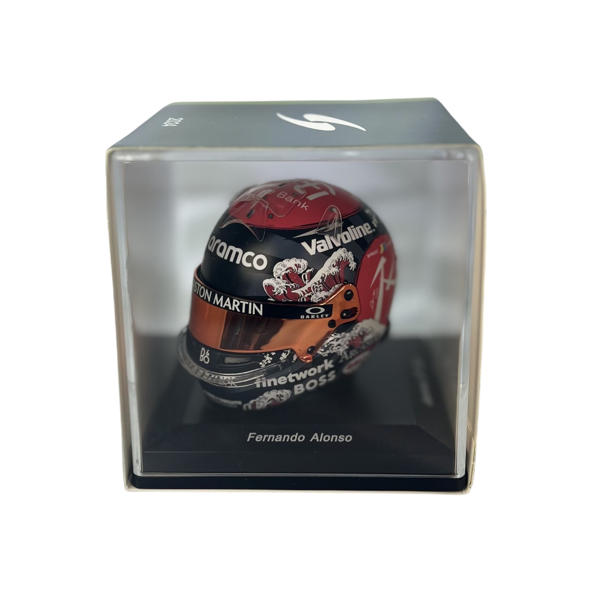 Casco Formula 1 Aston Martin Fernando Alonso GP Japon 2024 Spark 1:5